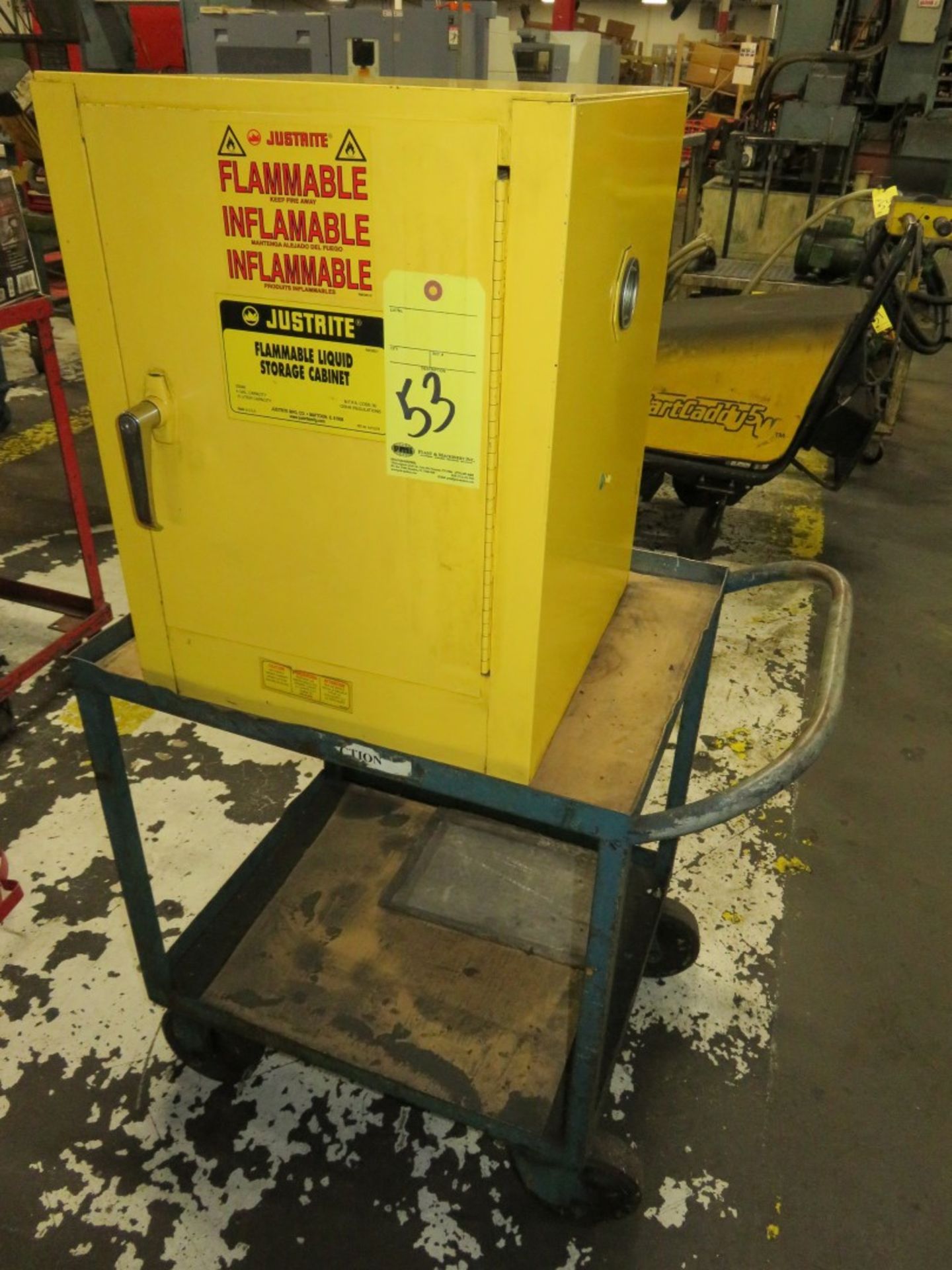 FLAMMABLE STORAGE CABINET, JUSTRITE, 4 gal. cap.