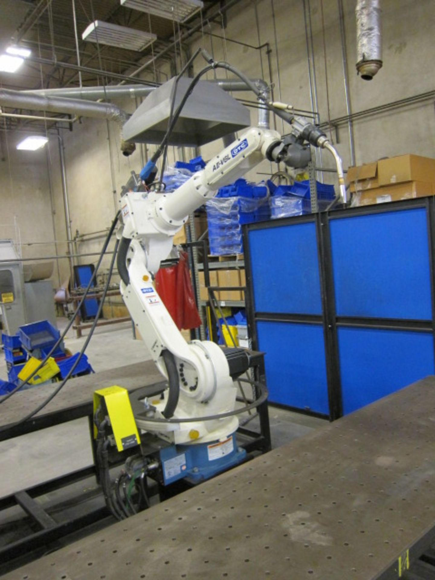 CNC ROBOTIC WELDING SYSTEM, OTC MDL. AII-V6L, new 2/2011, (2) 28" dp. x 95"W. weld fixture tables, - Image 2 of 14