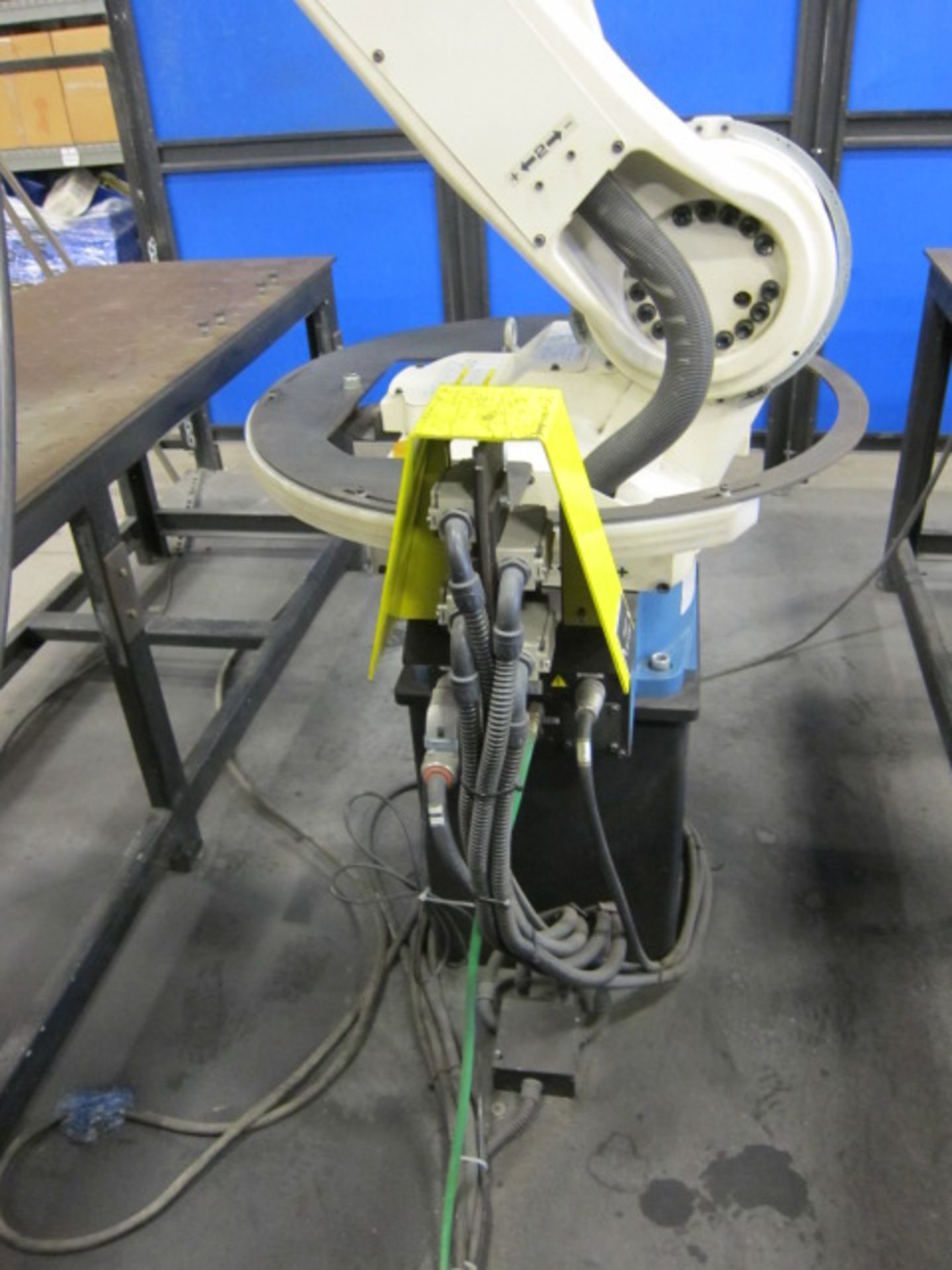 CNC ROBOTIC WELDING SYSTEM, OTC MDL. AII-V6L, new 2/2011, (2) 28" dp. x 95"W. weld fixture tables, - Image 5 of 14