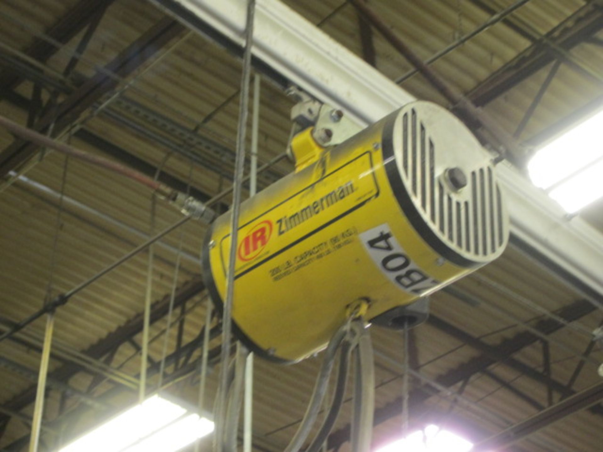 FREE STANDING PEDESTAL JIB CRANE, INGERSOLL RAND ZIMMERMAN 1,300 LB. X APPROX. 12' REACH, - Image 2 of 2