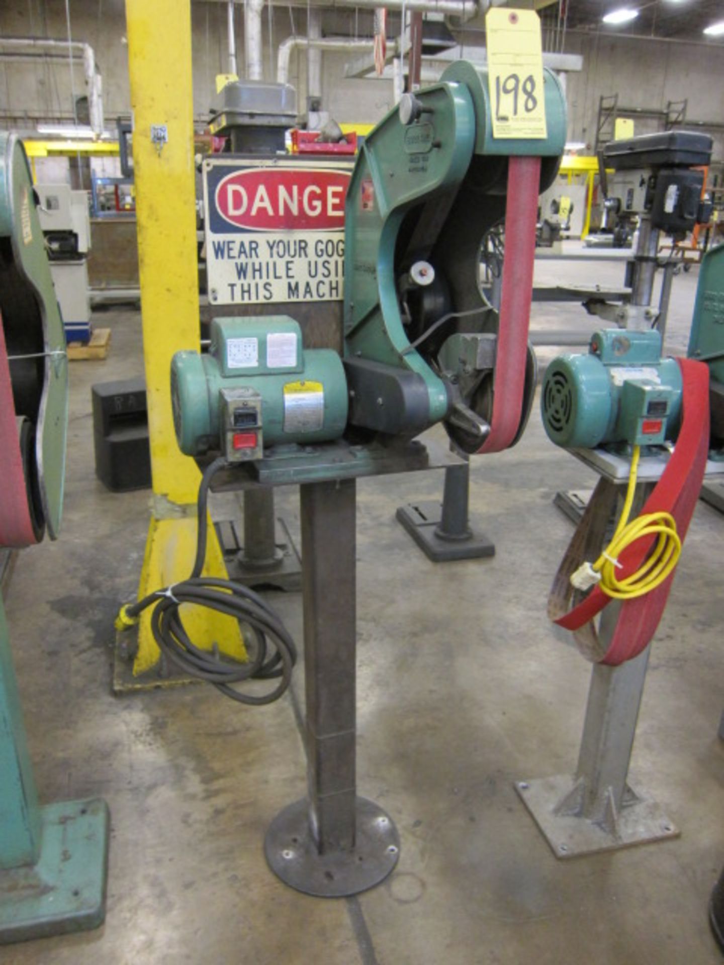 BELT SANDER, BURR KING 2", Mdl. 760, on stand