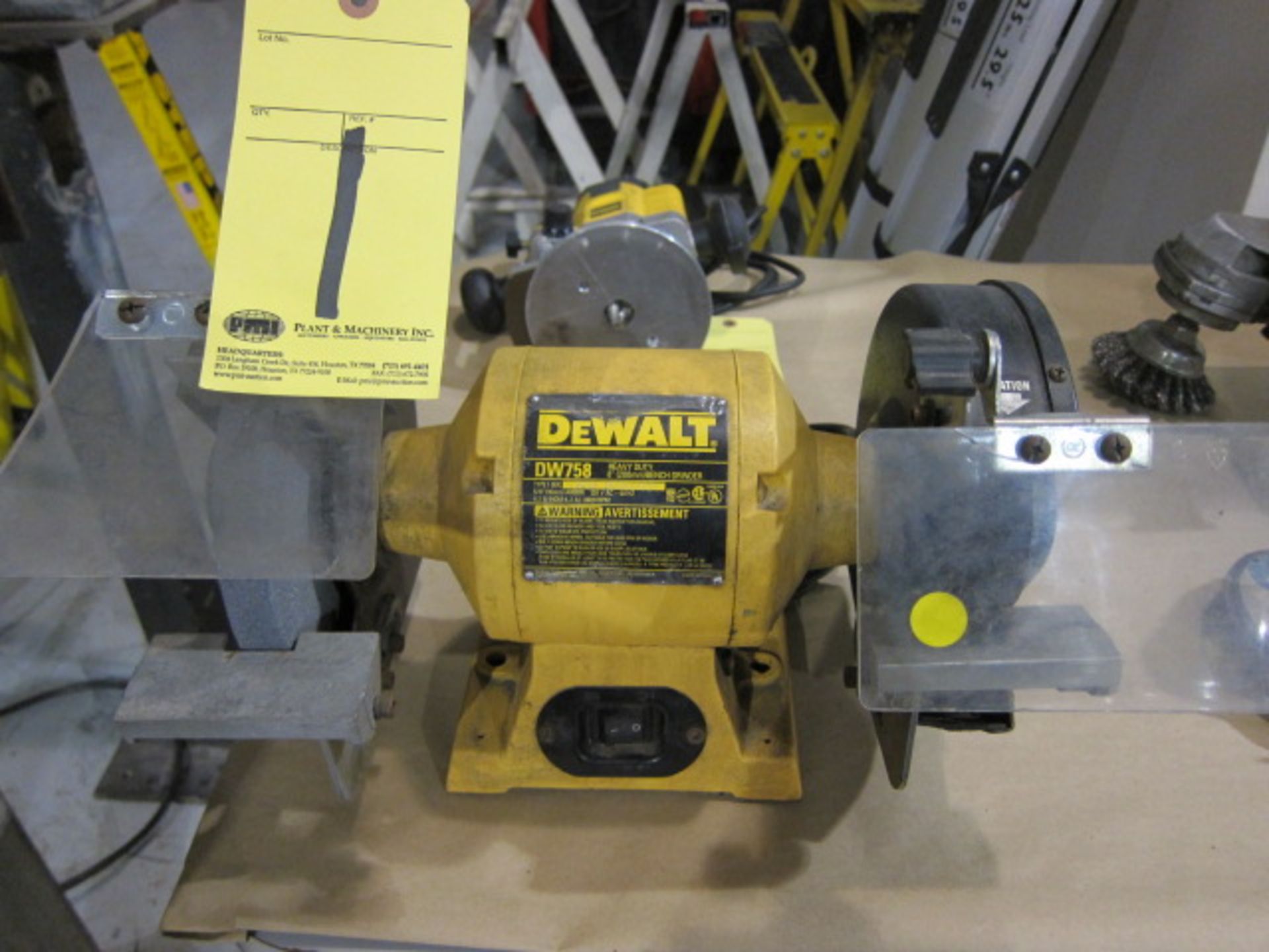 BENCH TOP GRINDER, DEWALT MDL. 758, H.D.