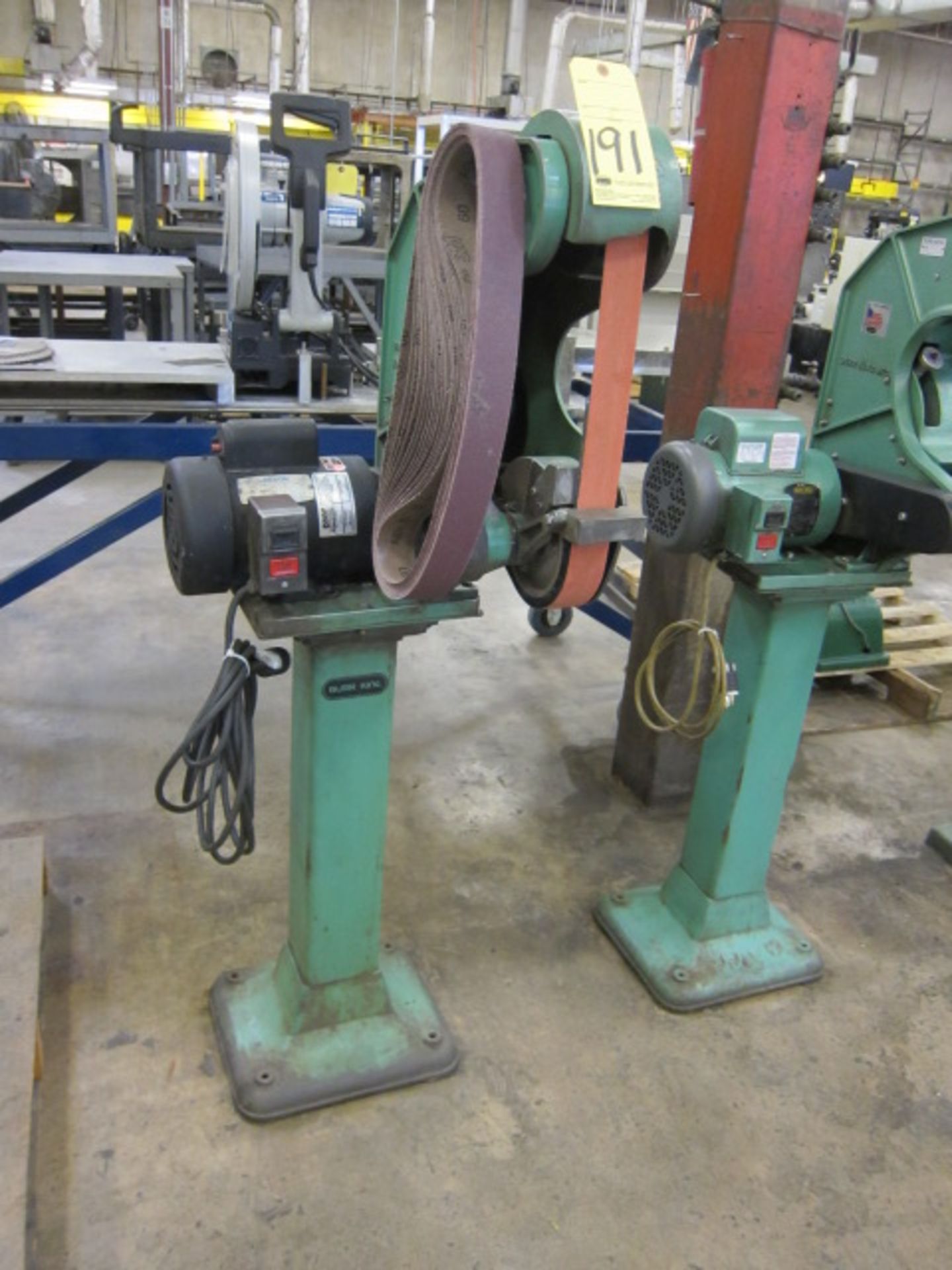 BELT SANDER, BURR KING 2", Mdl. 760, pedestal mtd.