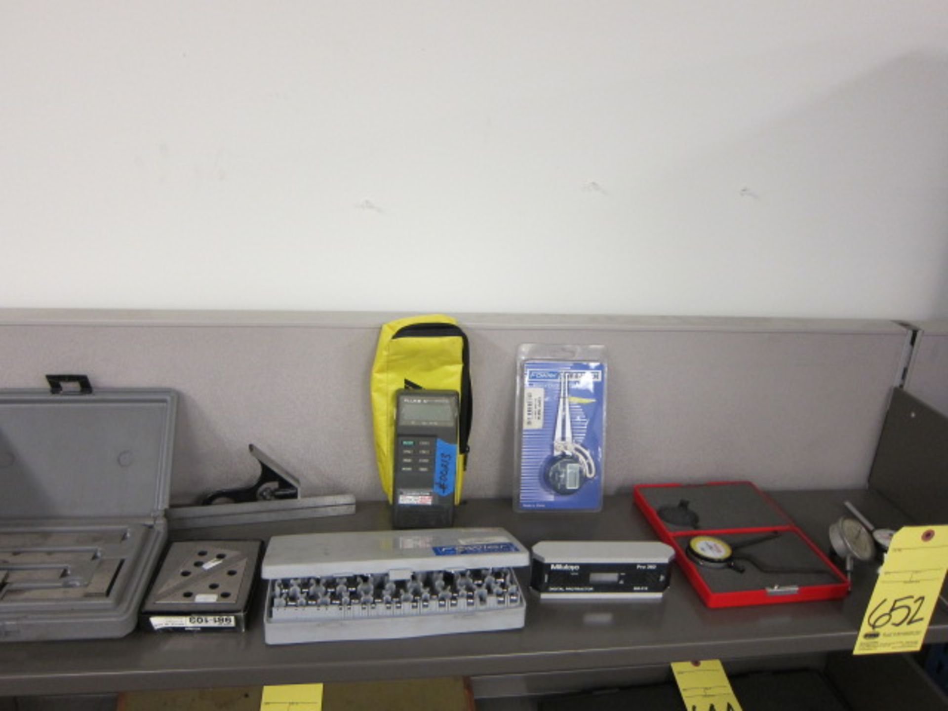 LOT OF INSPECTION EQUIPMENT, assorted  (on one shelf)