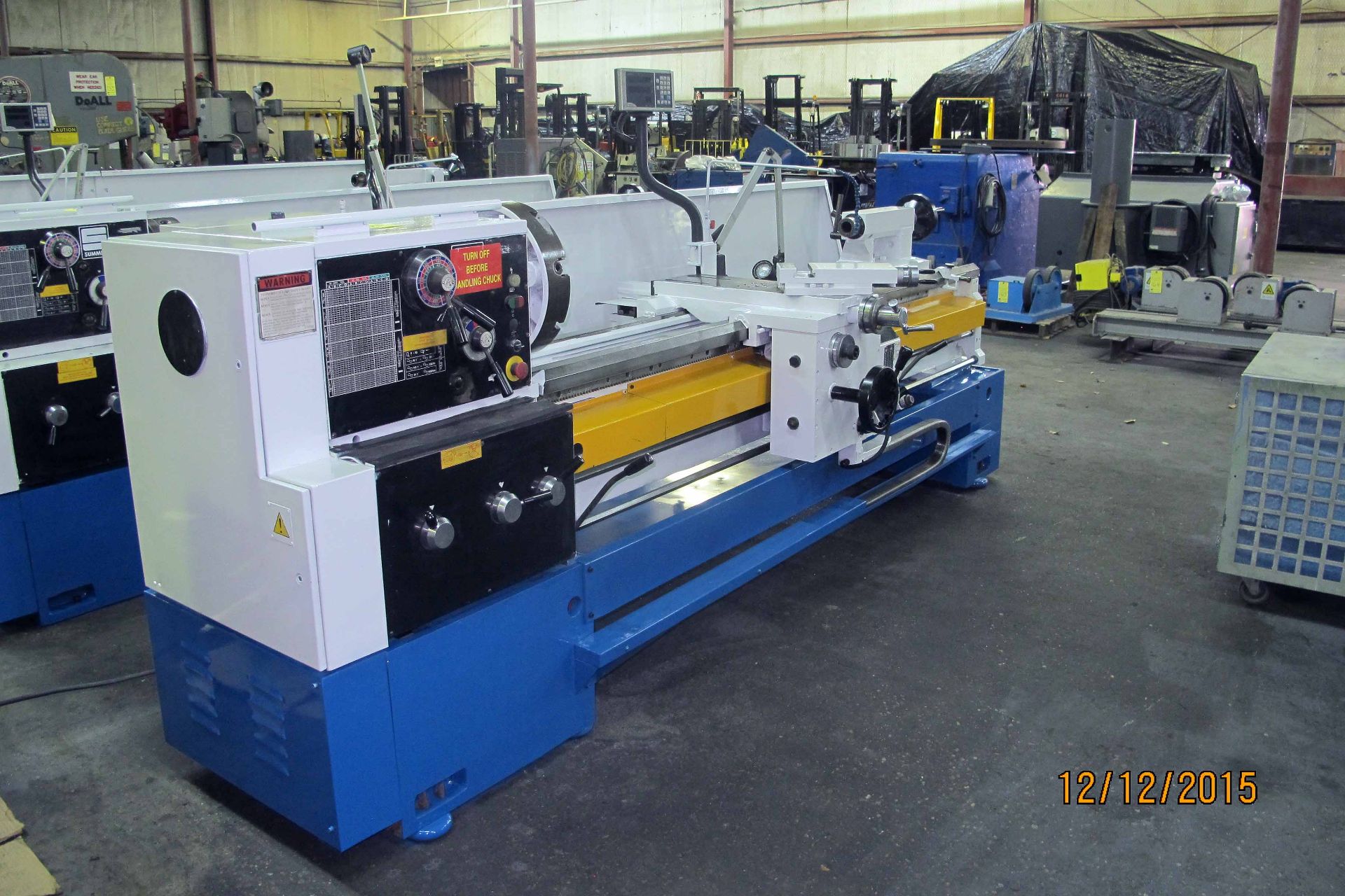 ENGINE LATHE, SUMMIT 16" X 80", new 2008, 16" sw. over bed, 9-3/8" over crosslide, 80" centers, 3" - Image 3 of 4