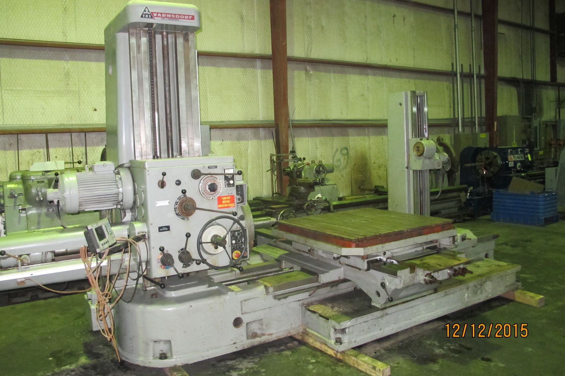 HORIZONTAL BORING MILL, TOS VARNSDORF 4", 4" spdl., No. 50 taper, (23) spdl. spds: 7.1-1,120 RPM, ( - Image 5 of 8