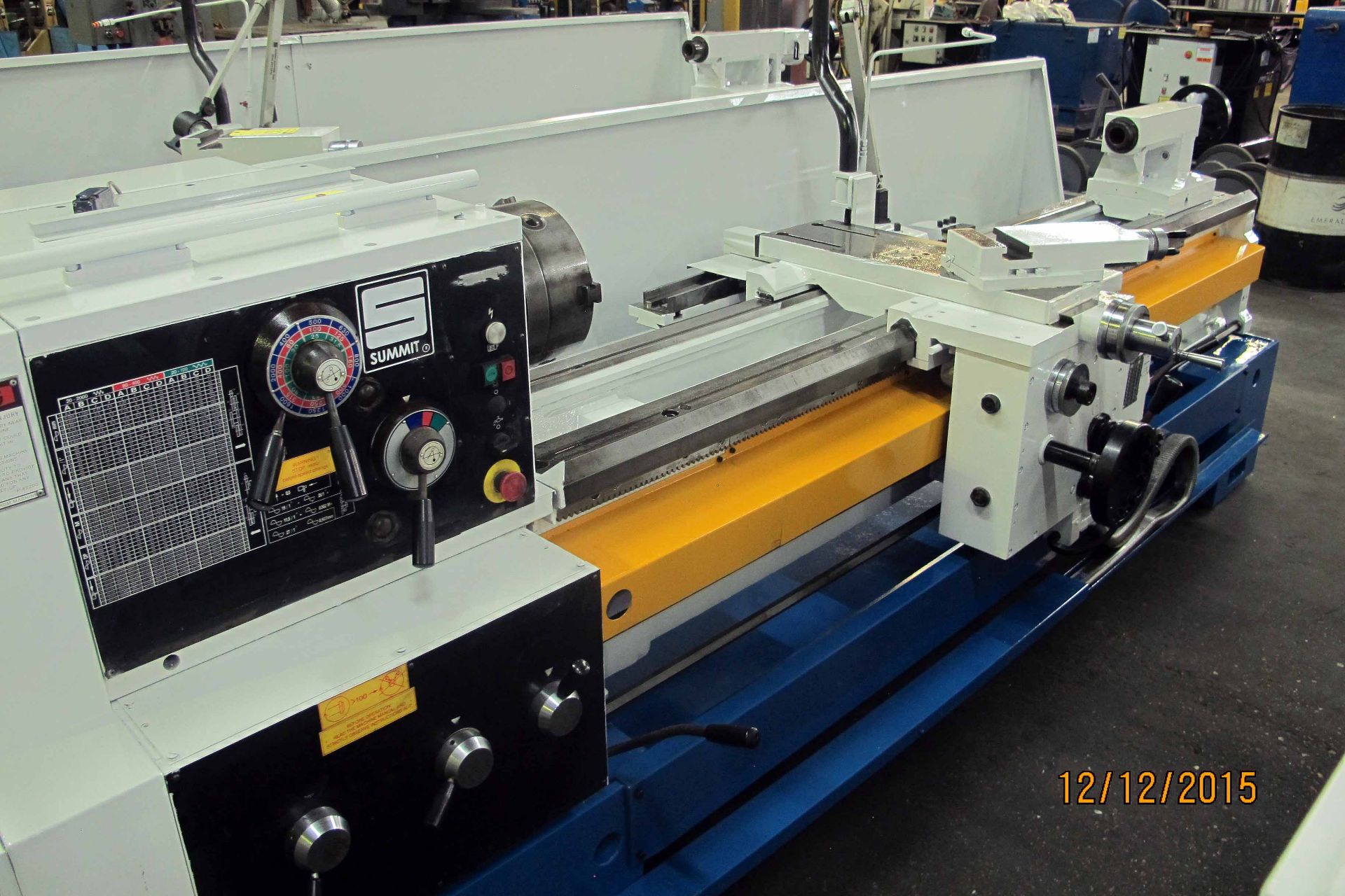 ENGINE LATHE, SUMMIT 16" X 80", new 2008, 16" sw. over bed, 9-3/8" over crosslide, 80" centers, 3" - Image 3 of 3