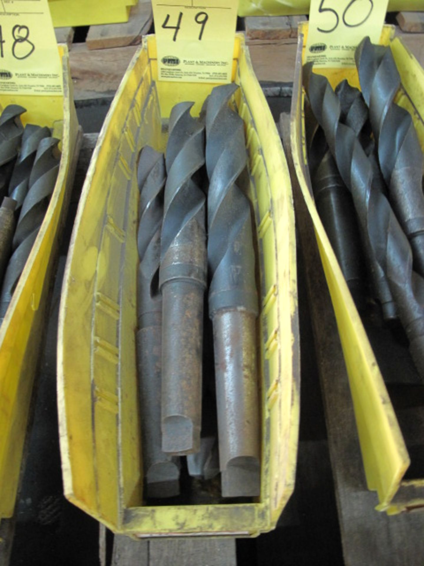 LOT OF TAPER SHANK DRILL BITS