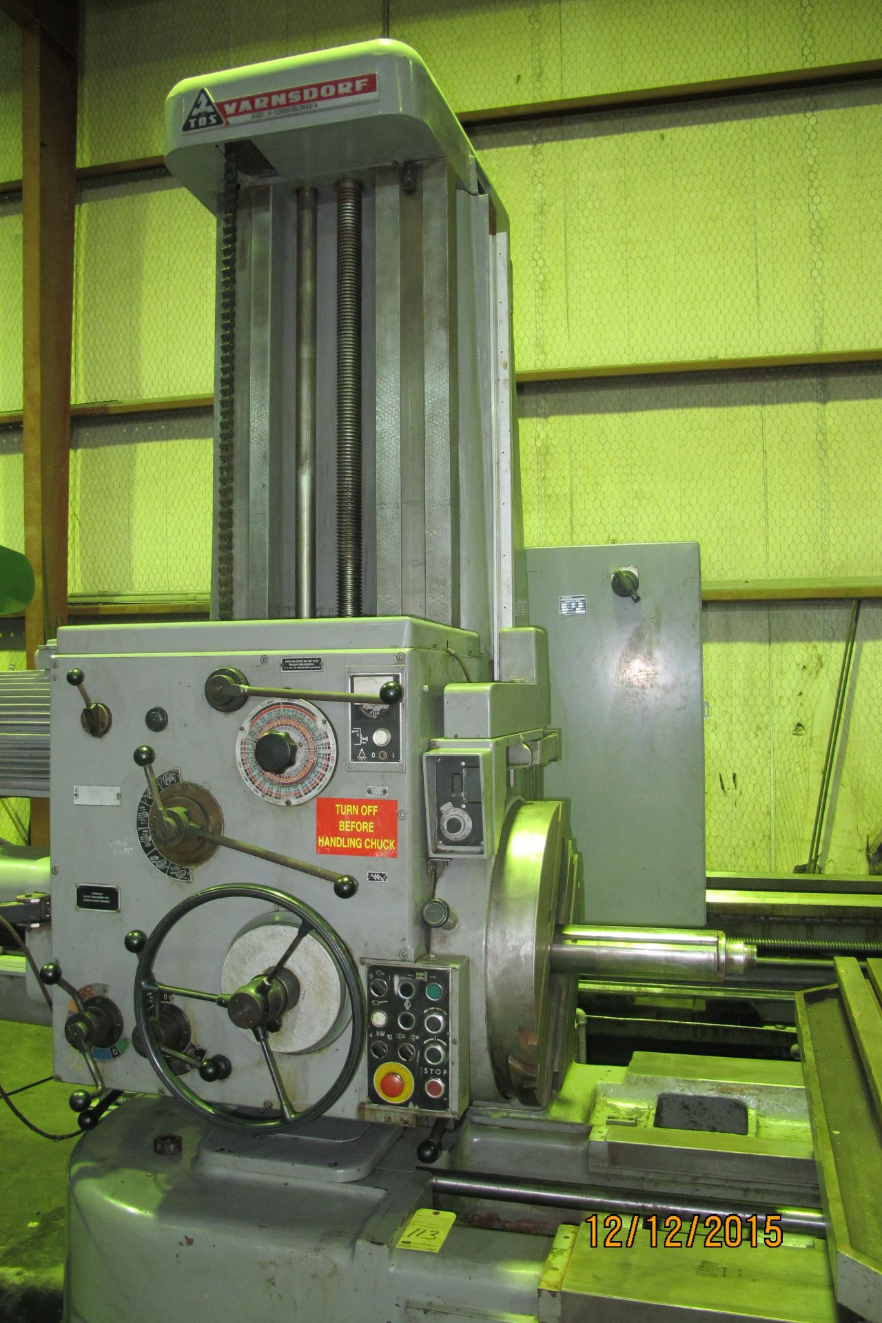 HORIZONTAL BORING MILL, TOS VARNSDORF 4", 4" spdl., No. 50 taper, (23) spdl. spds: 7.1-1,120 RPM, ( - Image 4 of 8