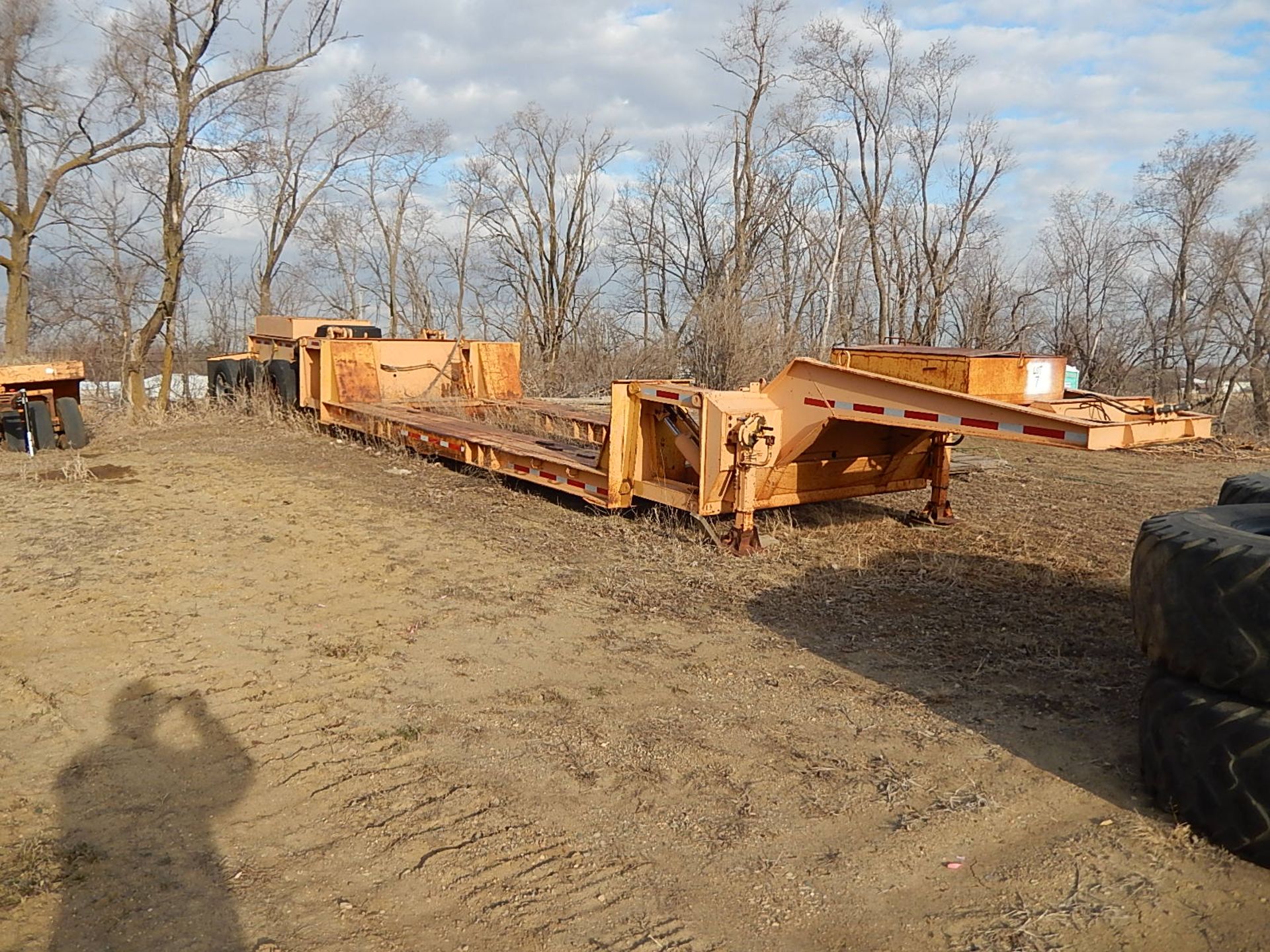 1991 CMI Special Purpose 3-Axle Heavy Duty Low Boy Trailer Model 51799, S/N 532102, for transporting