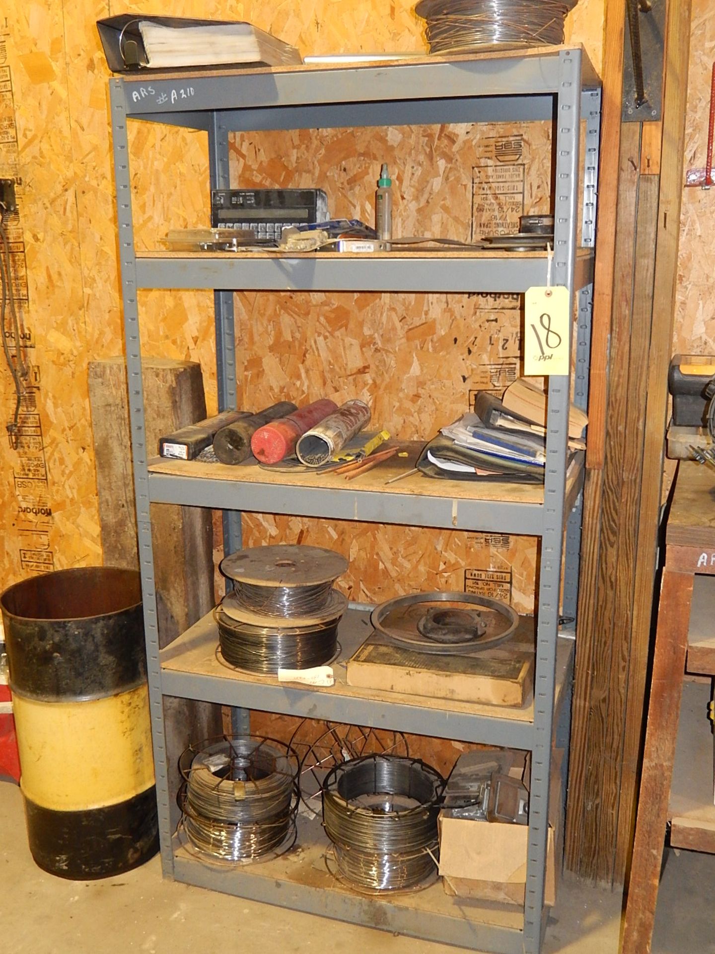 LOT: Lyon Type 36 in. x 6 ft. Steel Shelving Unit, with Welding Supplies (Sioux Falls, SD)