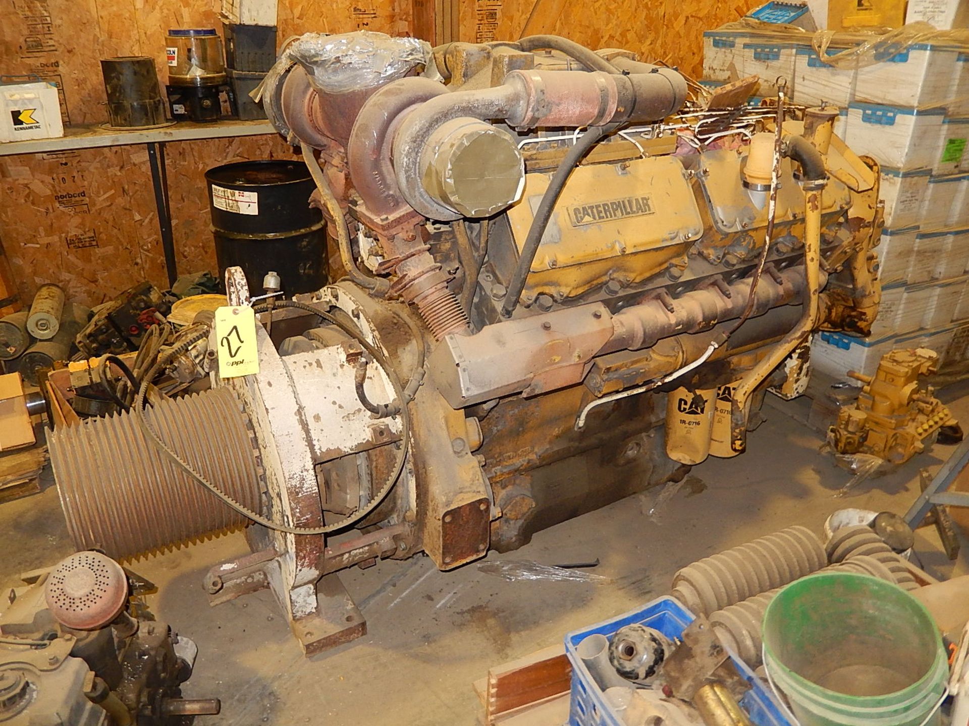 Caterpillar 800 HP V-12 Diesel Engine Model 3412 from CMI PR-700 Cold Planer in Rapid City (has hole