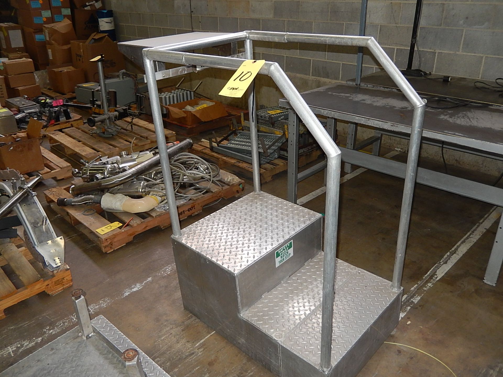 2-Step Aluminum Platform with Handrails