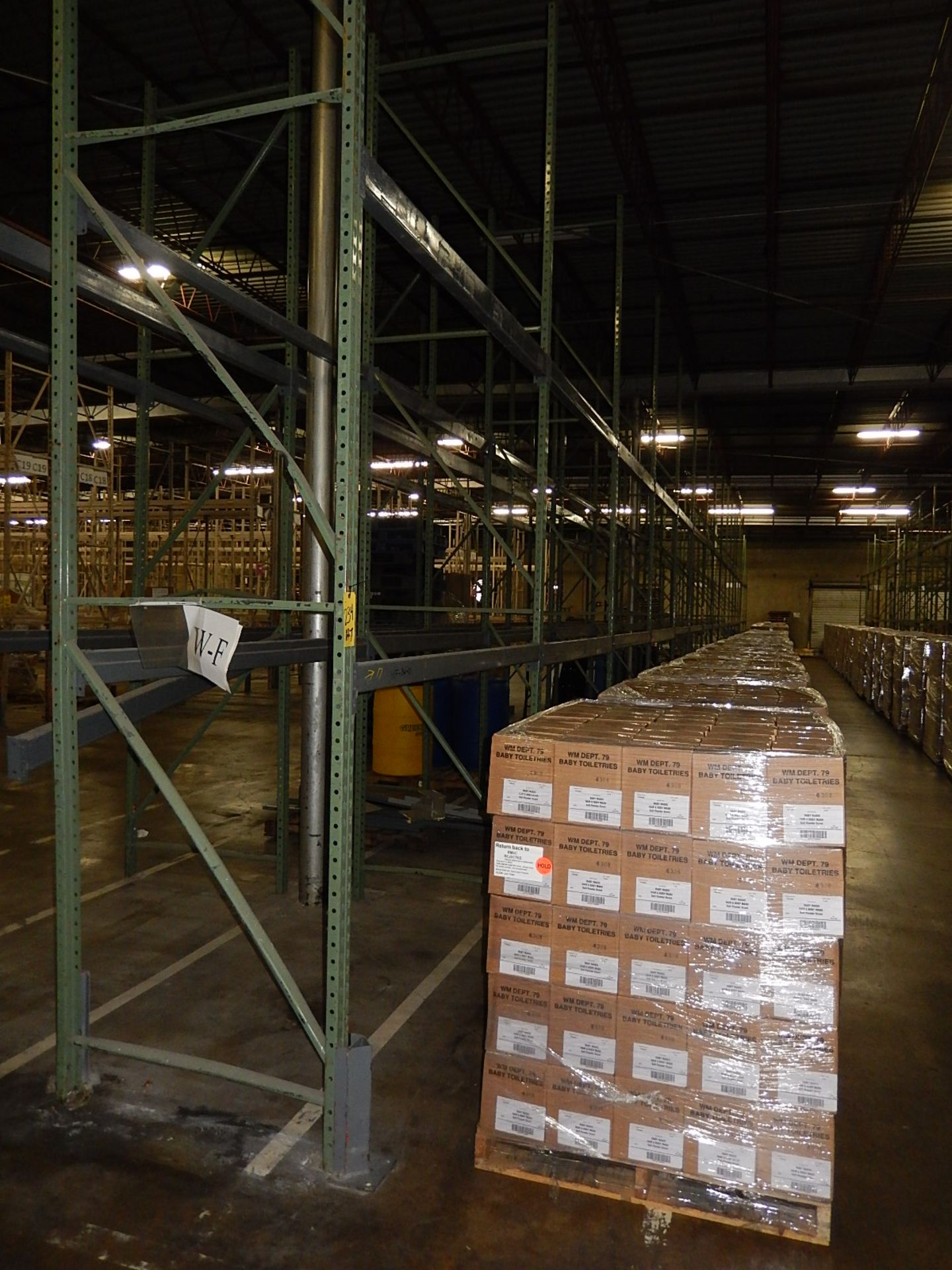 LOT: Pallet Rack: (17) Sections 42 in. Deep x 90 in. Wide x 16 ft. High (est.)
