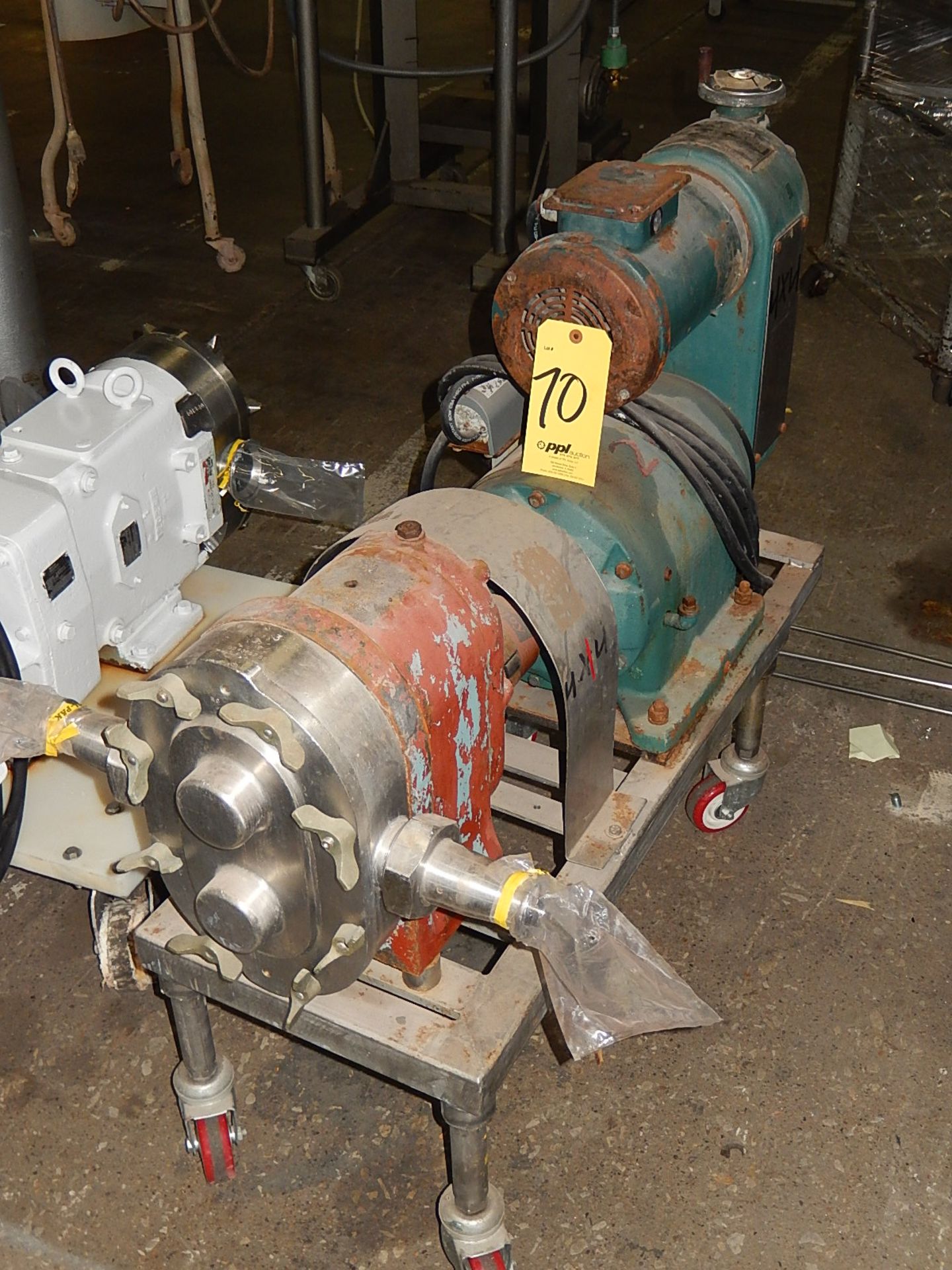 1.5 HP Positive Displacement Pump with Reliance Electric Drive on Cart