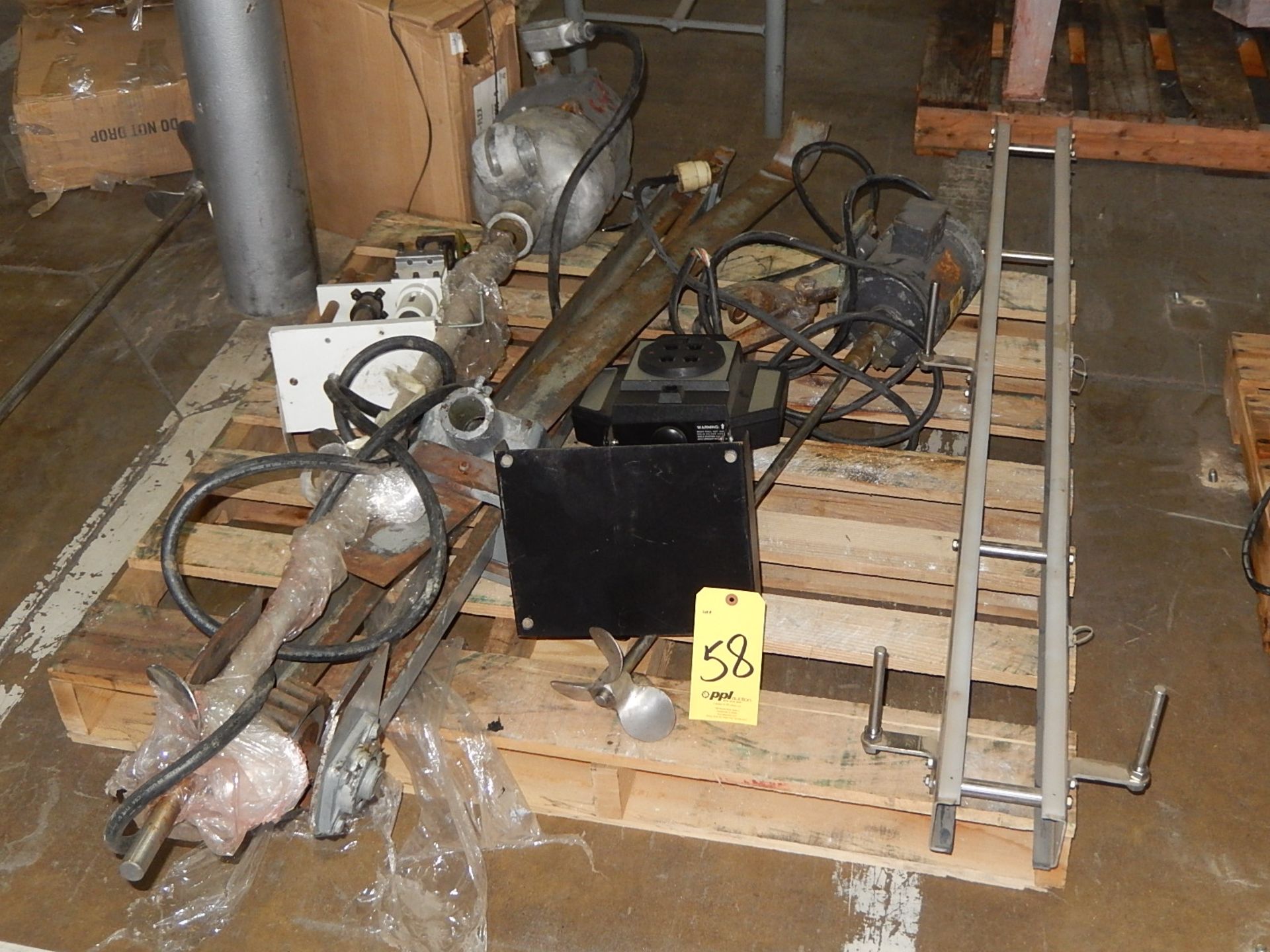 LOT: (2) Mixers & Misc. Machine Parts on Pallet