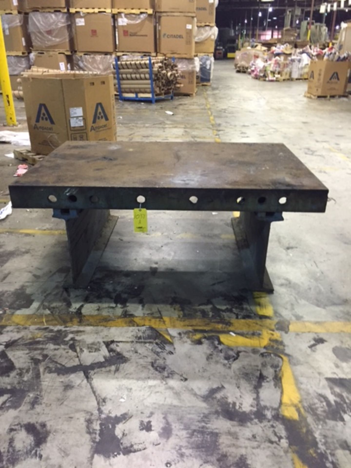 Steel Fabricated Welding Table 4' x 6 ' x 28" tall