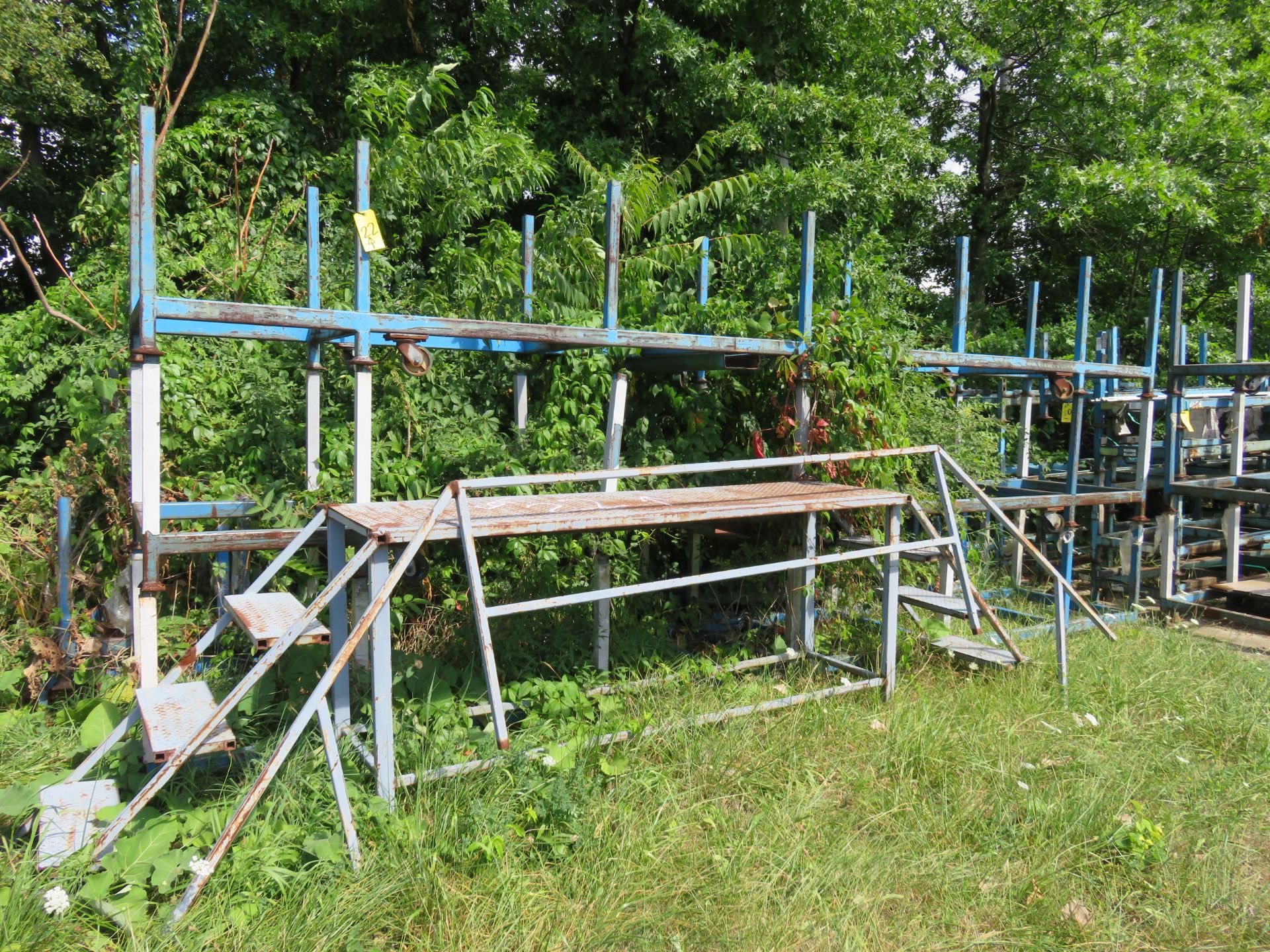 LOT: Assorted Stackable Racking, 3-Step Platform (Euclid, OH)