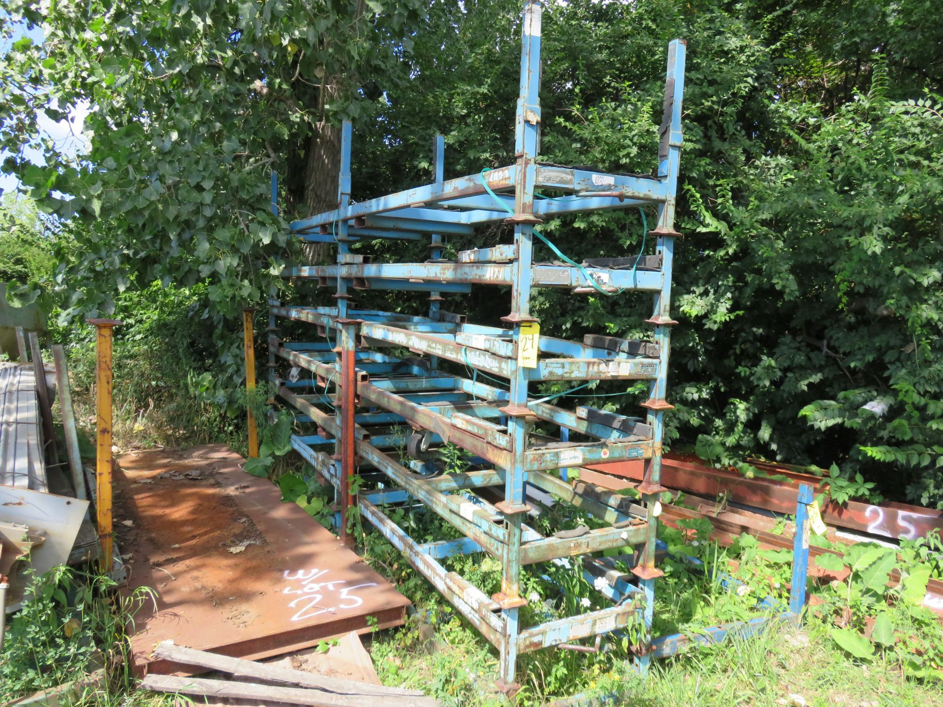 LOT: (7) 15 ft. x 28 in. Stackable Racking (Euclid, OH)