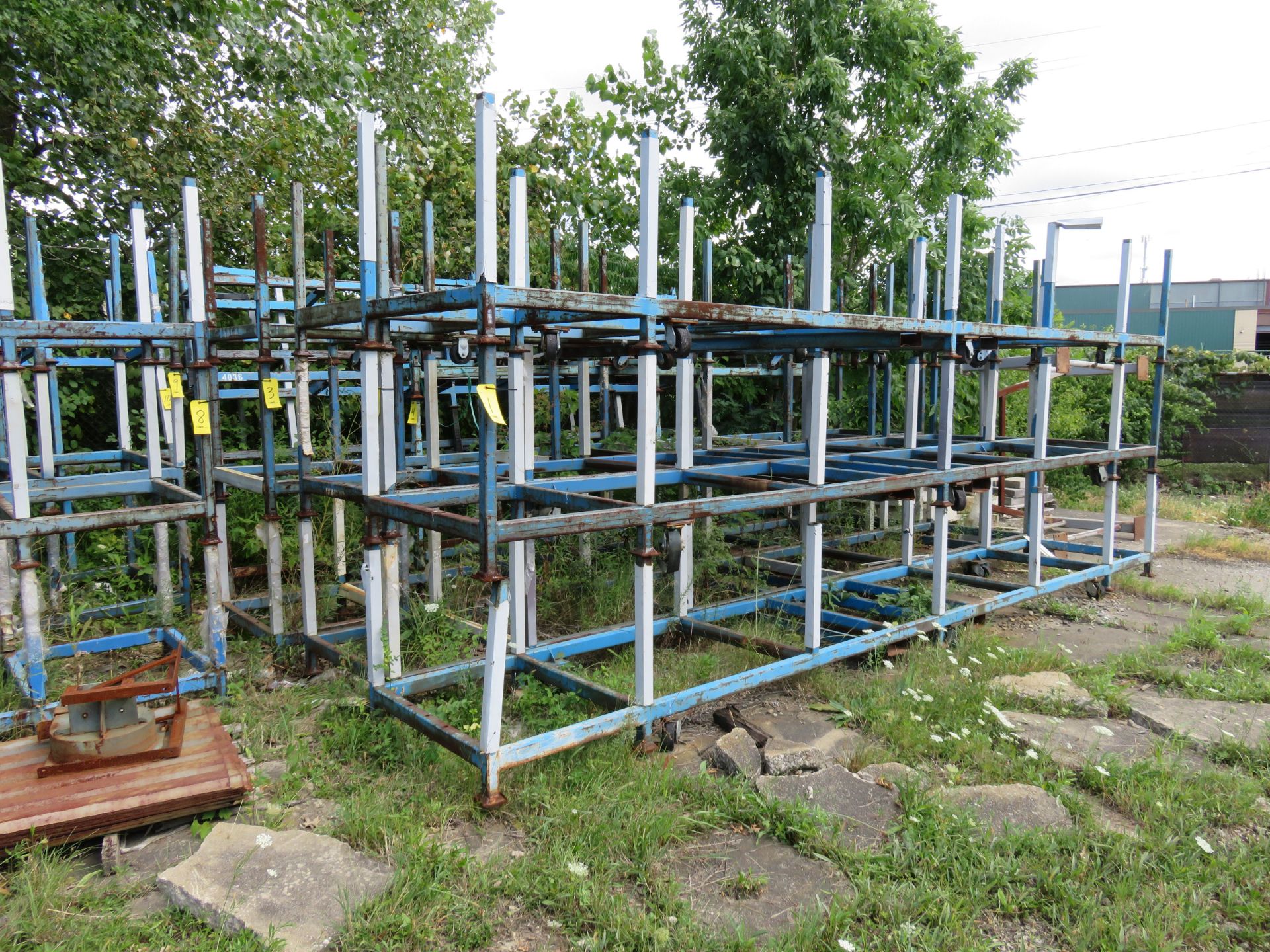 LOT: (3) 20 ft. x 40 in. Stackable Extrusion�, Racking (Euclid, OH)