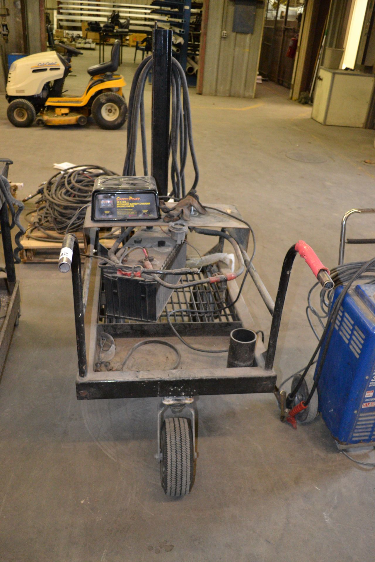 battery charger system on cart