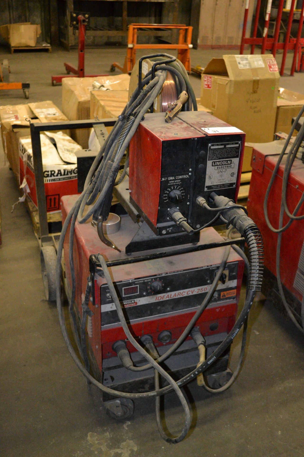 Lincoln Idealarc CV-250 with Lincoln LN-7 wire feeder  SN: U1940413870