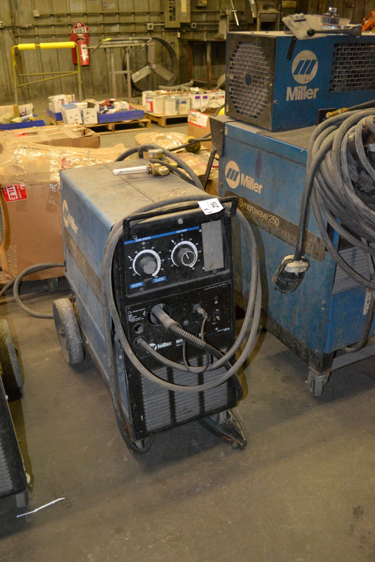 Millermatic 250 CV/DC welder, wire feeder  SN: KH443735