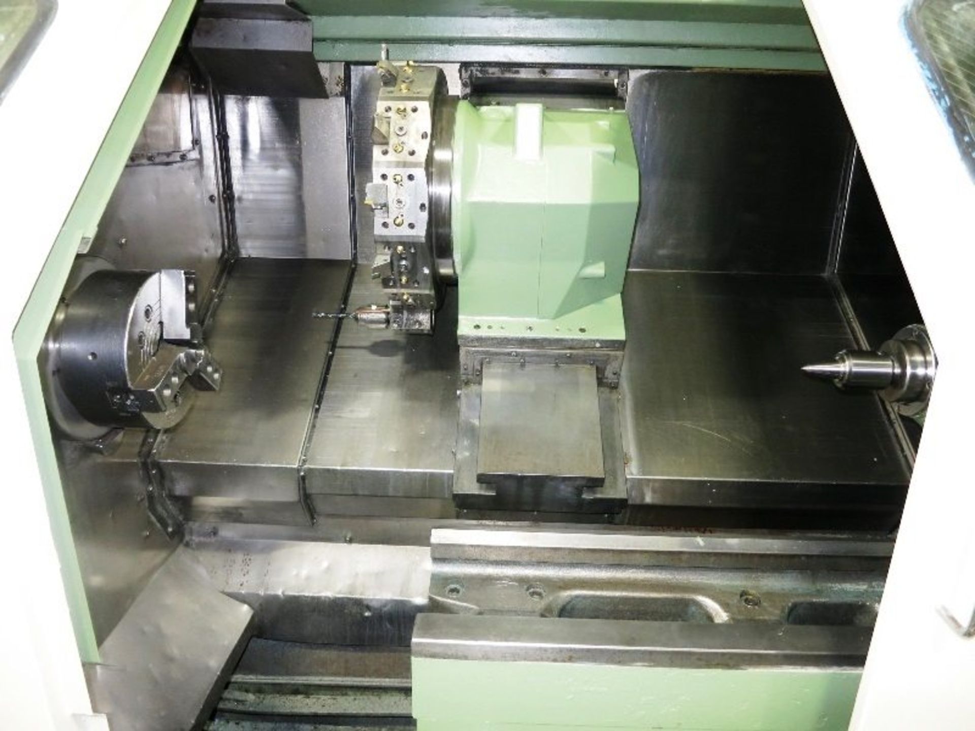 14" X 50" OKUMA MODEL LB25-2SC-1250 2-AXIS CNC TURNING CENTER, S/N 0202-0656, NEW 1990 - Image 3 of 8