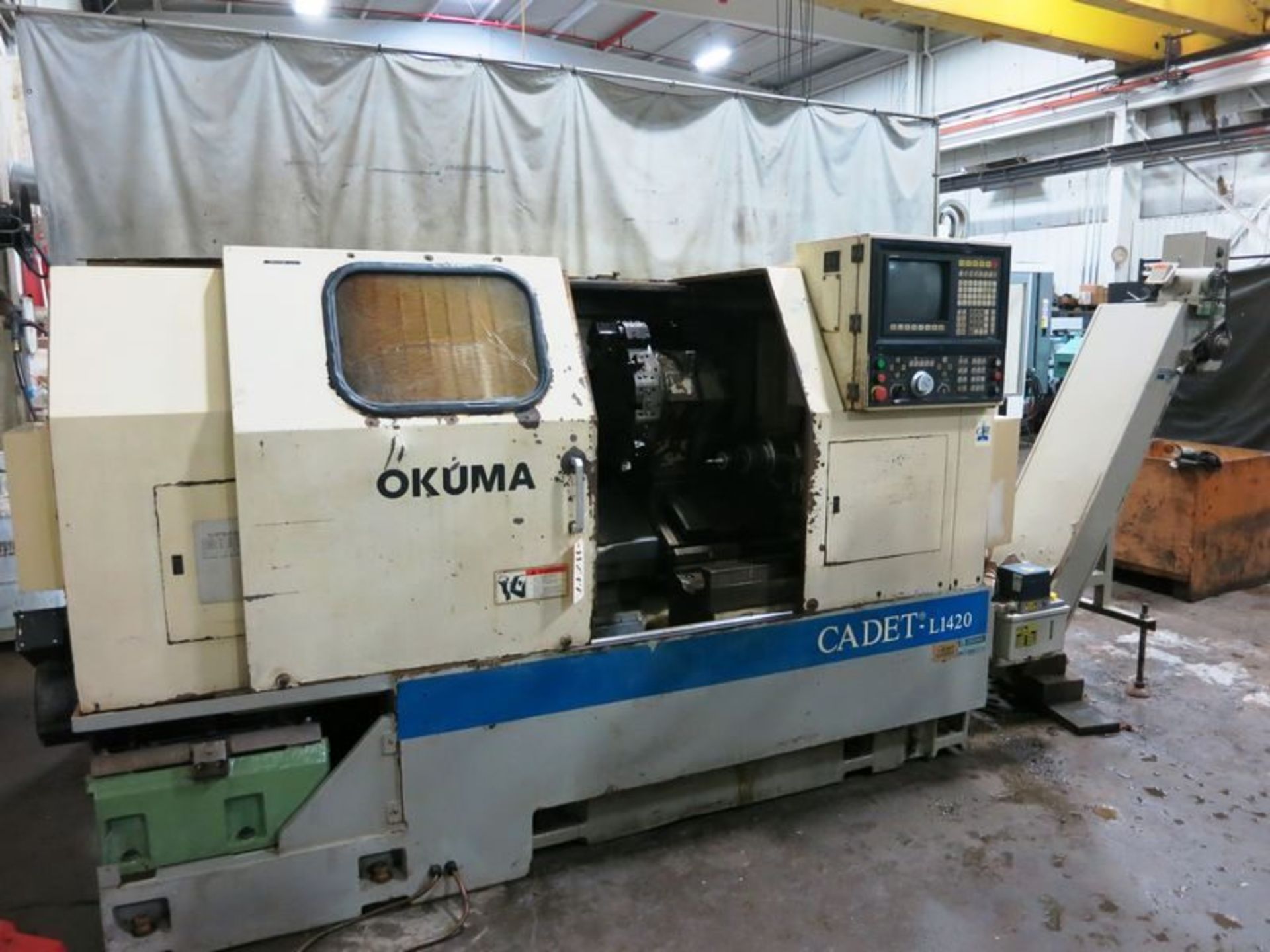 OKUMA CADET L1420 2-AXIS LNC-10 CNC TURNING CENTR LATHE, S/N 0019, NEW 1996