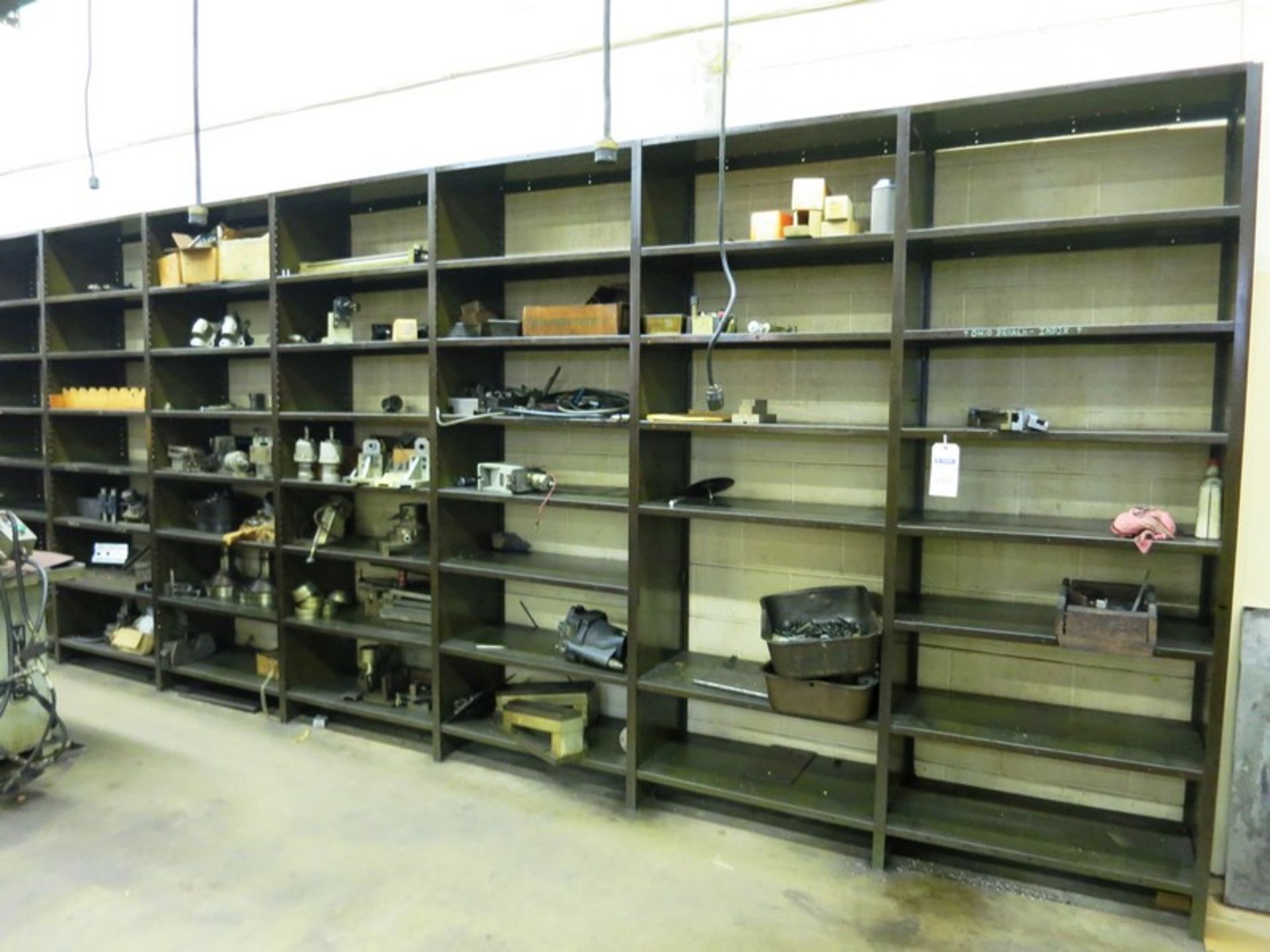 19 Section Shelving Unit with Contents