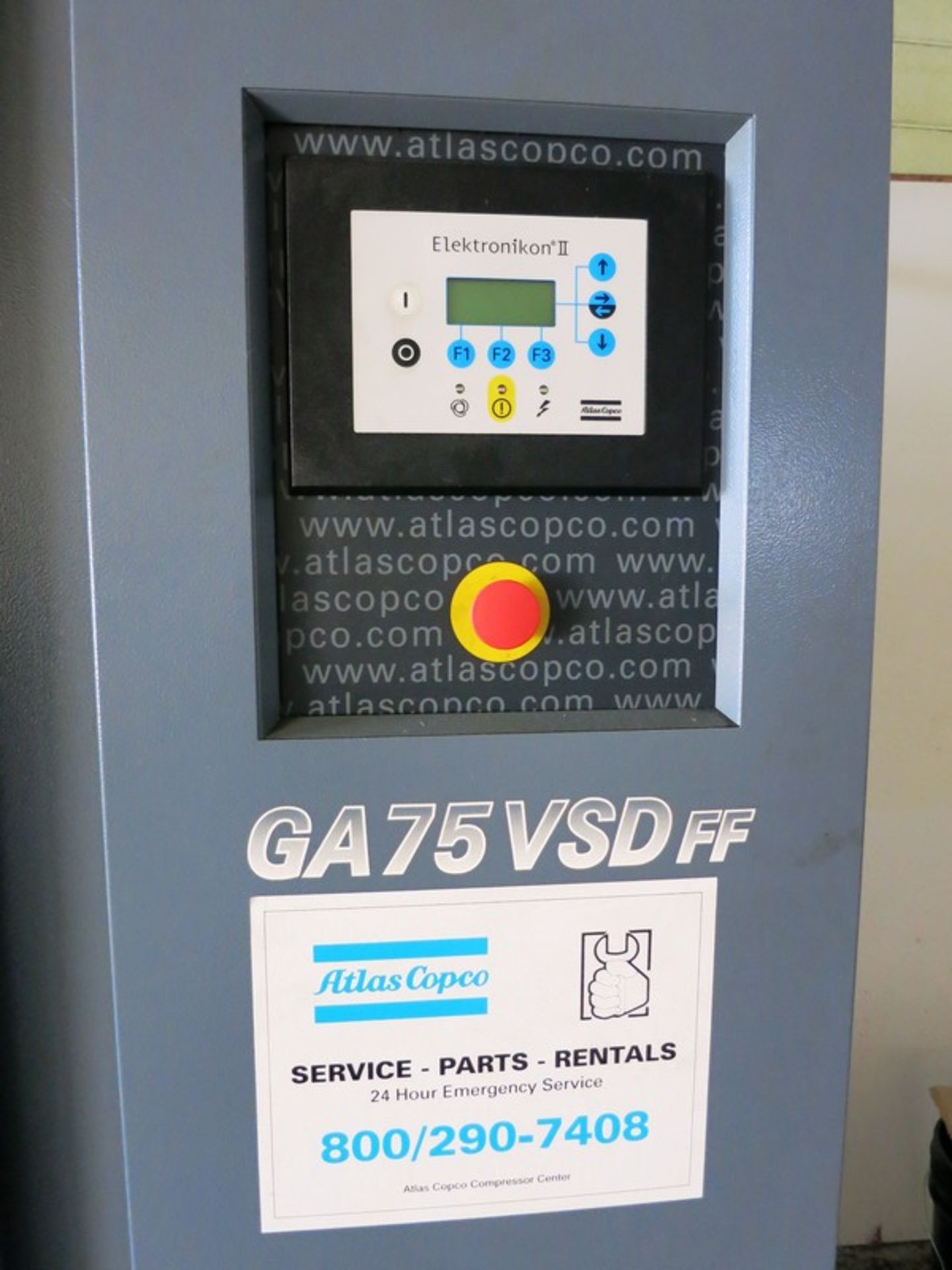 Atlas Copco GA75VSDFF Rotary Screw Air Compressor S/N AP1652802 - Image 2 of 3