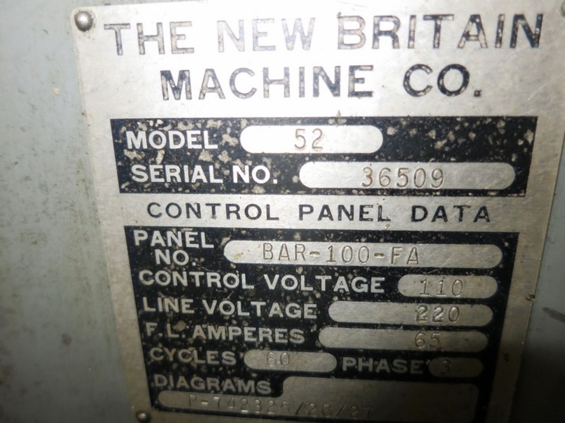 1 1/4" New Britain Model 52 6 Spindle Automatic Screw Machine, S/N 36509, New 1970 - Image 7 of 7