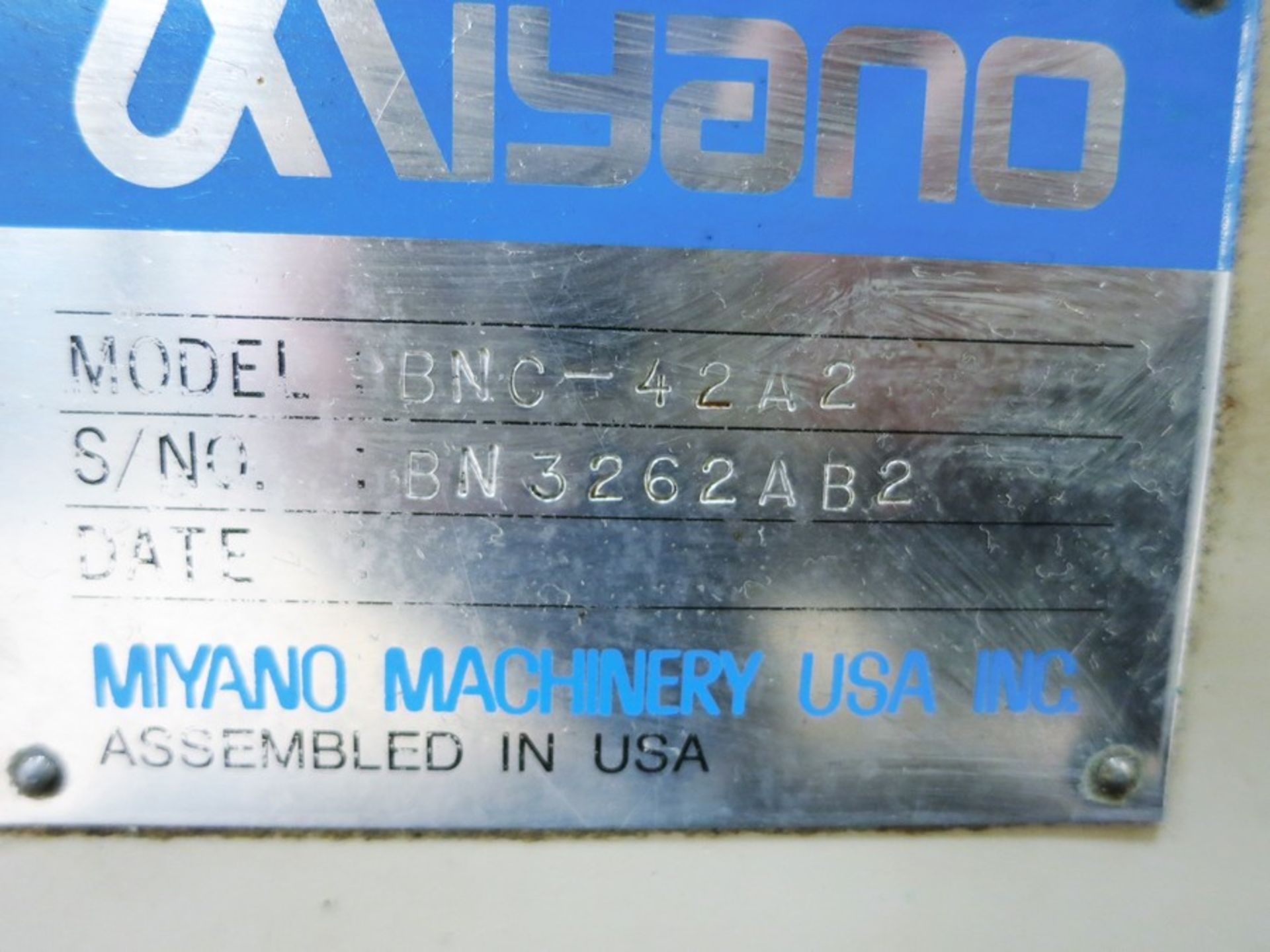 MIYANO BNC-42A2 CNC TURNING CENTER LATHE, S/N BN3262AB2, NEW 2000 - Image 9 of 11
