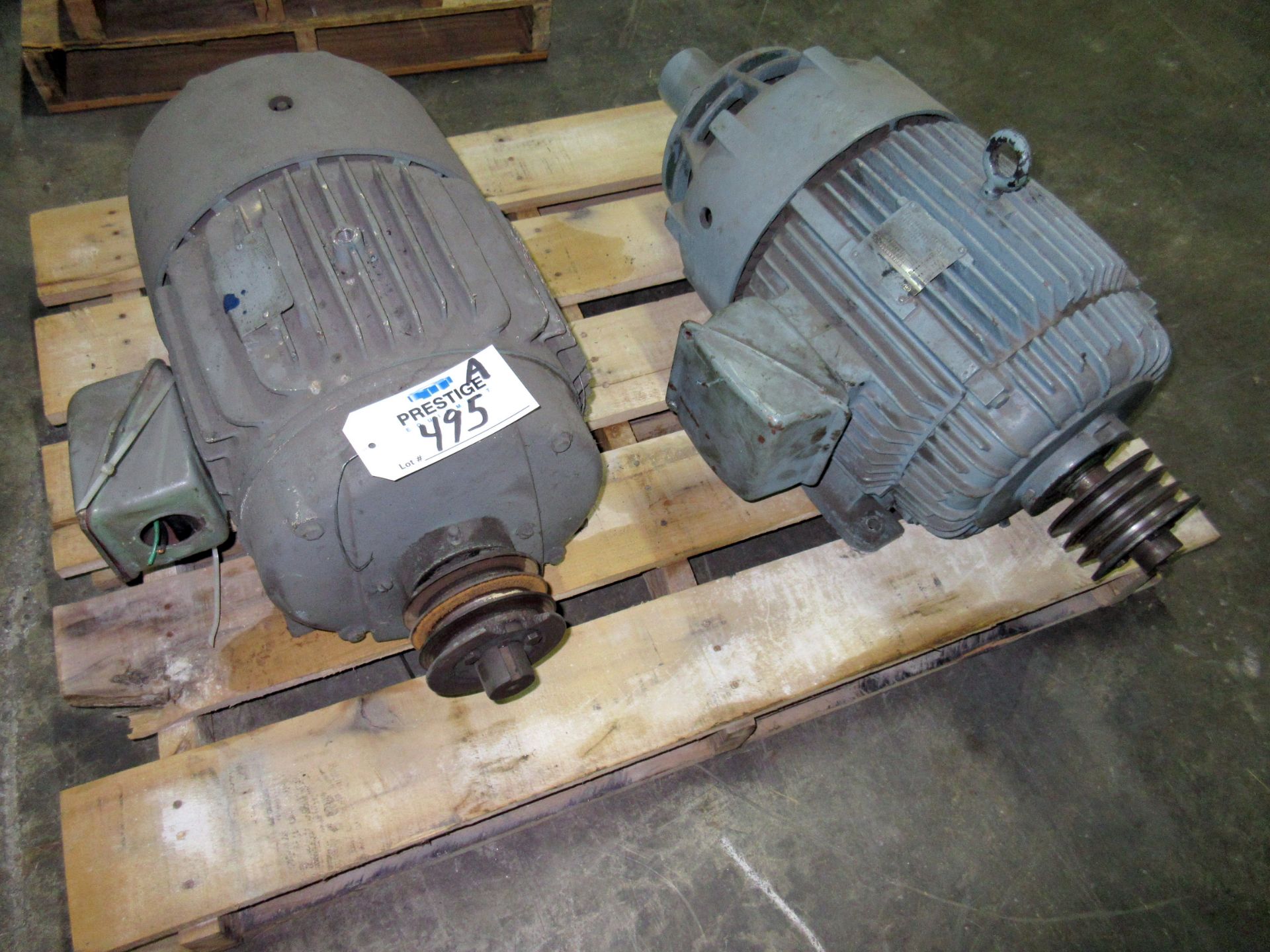 (2) 10 HP. Electric Motors