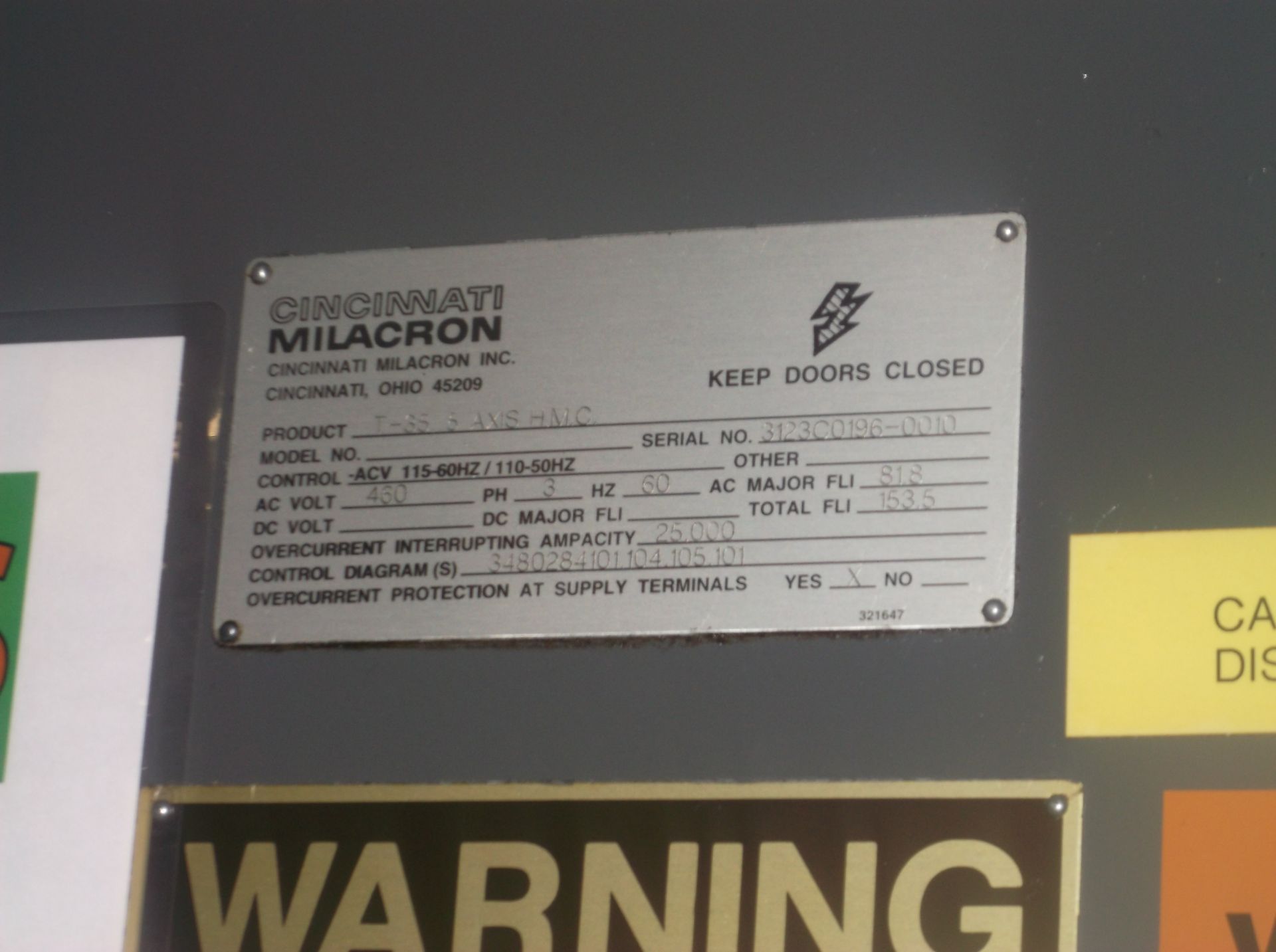 Cincinnati Milacron T-35, 5-Axis CNC Horizontal Machining Center - Image 14 of 14