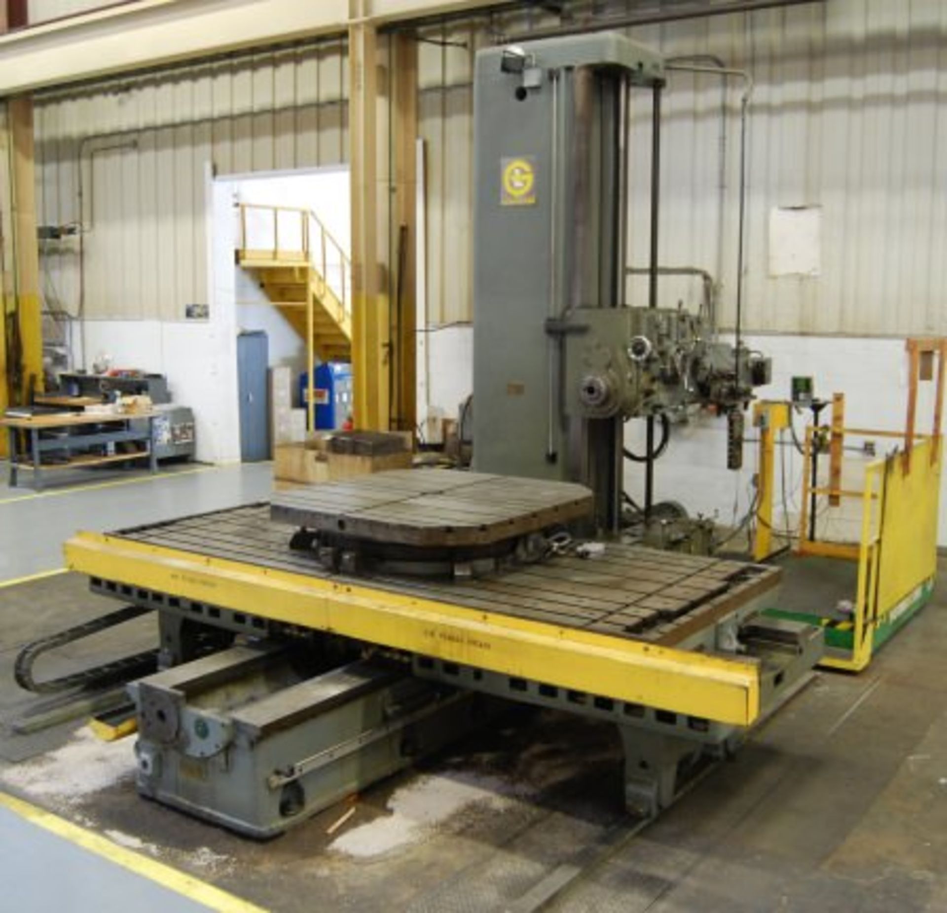5" GIDDINGS & LEWIS 70-D5-T 5'' TABLE TYPE HORIZONTAL BORING MILL, #50 TAPER SPINDLE, WITH 60'' X
