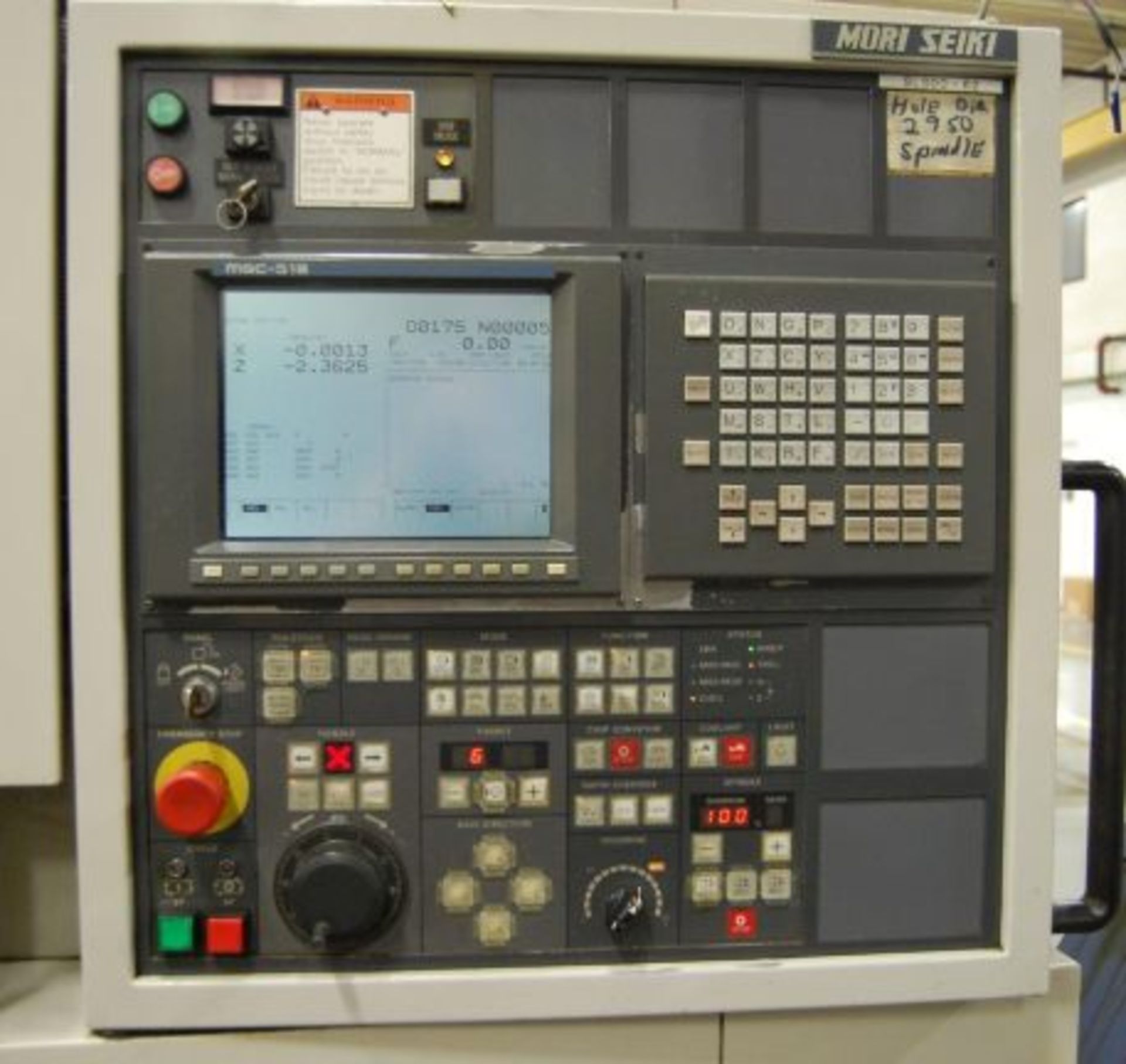 MORI SEIKI SL300A CNC Slant Bed Turning Center, 28.1" Swing Over Bed, 19.7"   Swing Over Cross - Image 8 of 10