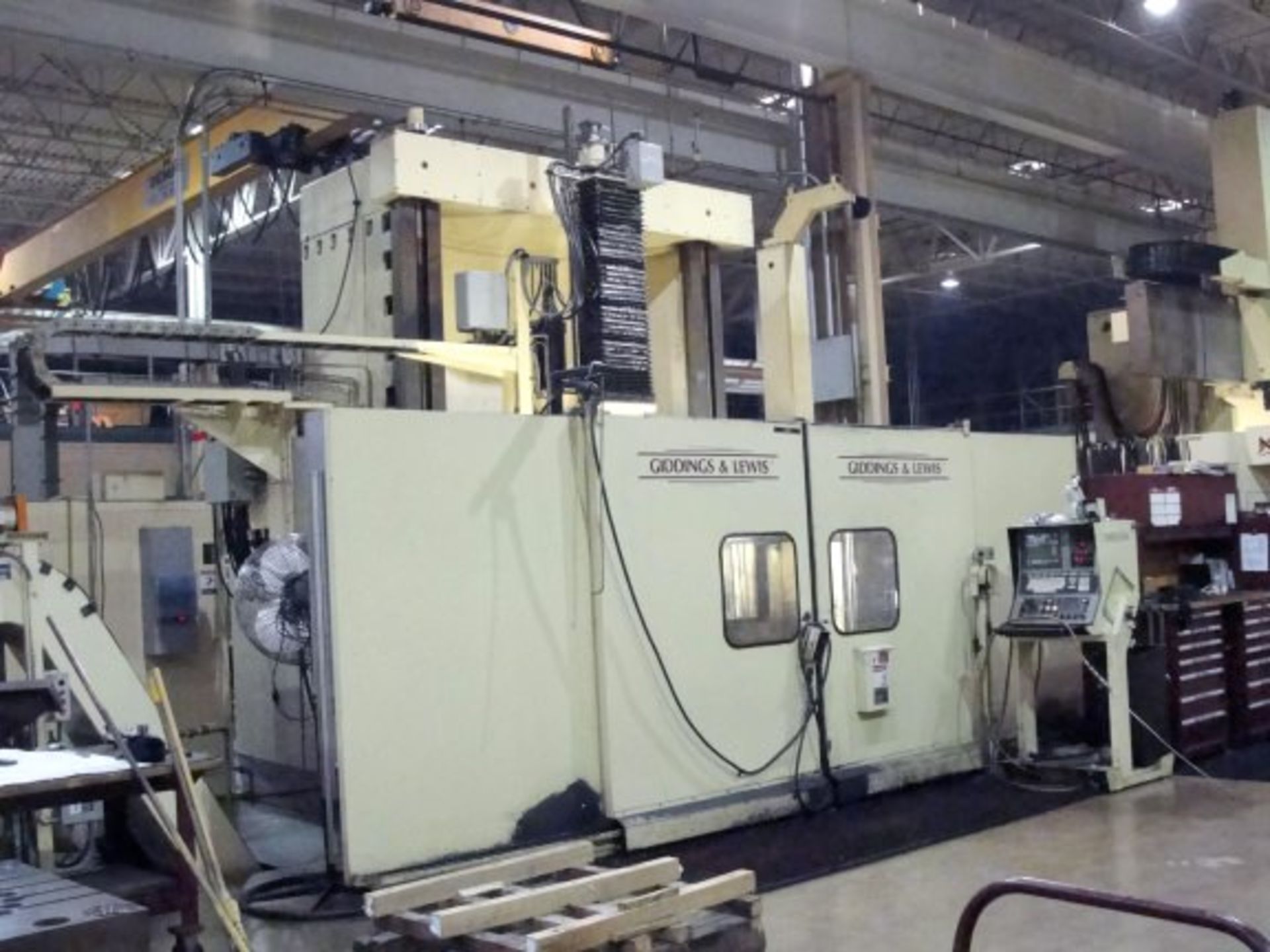 (2004) 96”/112” GIDDINGS & LEWIS CNC VERTICAL BORING MILL, SN: 515-0038-04