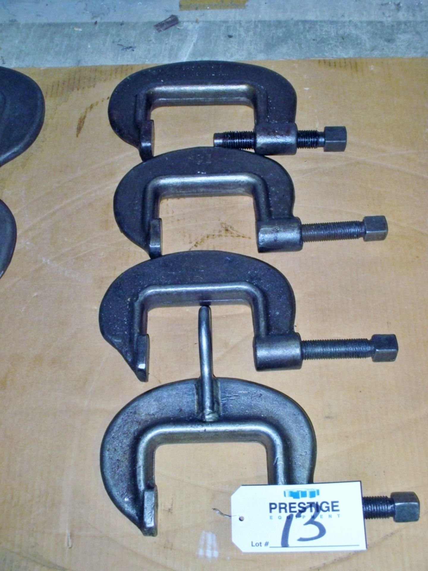 (4) ARMSTRONG 5" BRIDGE C-CLAMPS, HEAVY DUTY DROPPED FORGED