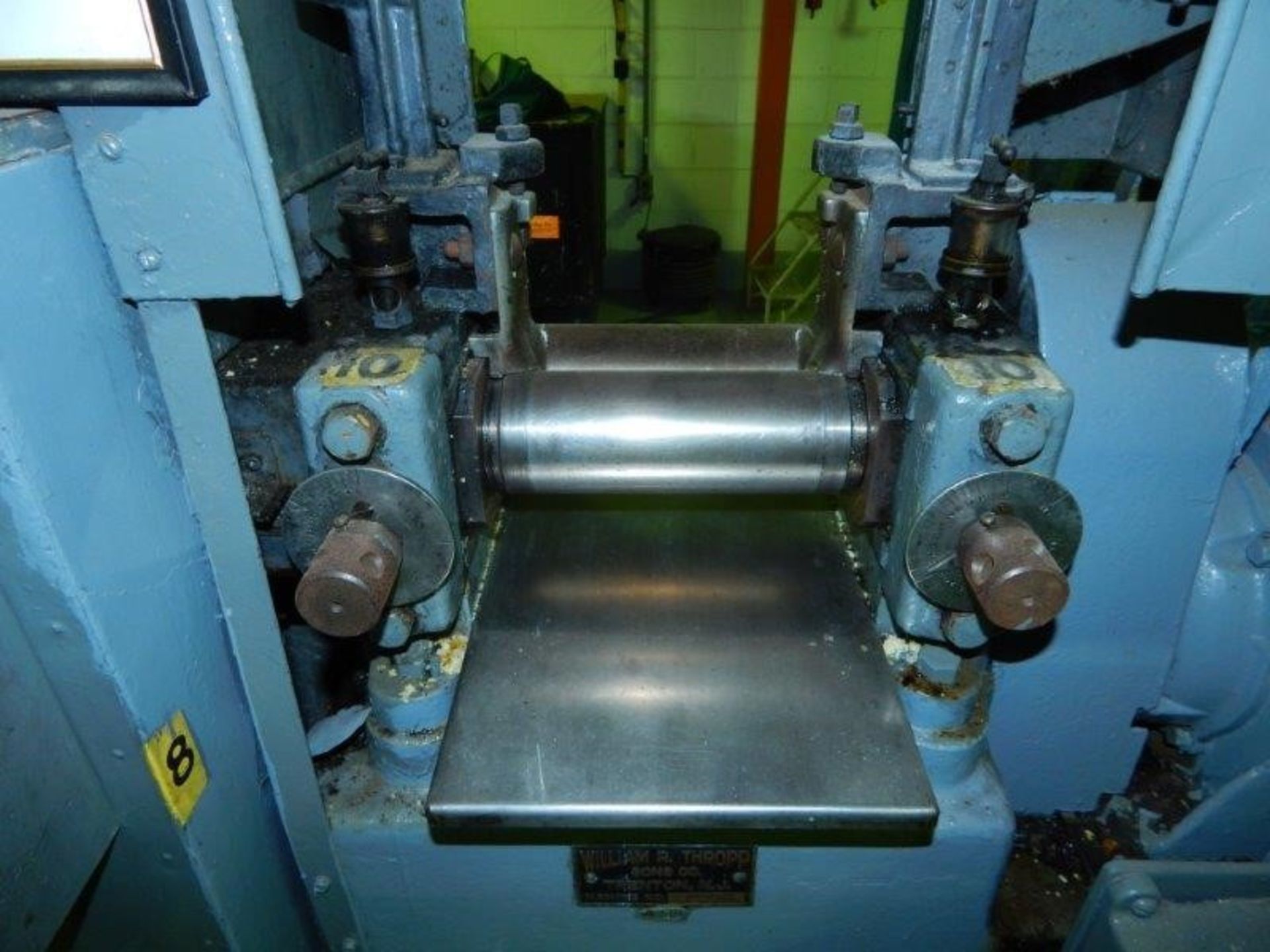 (1) USED THROPP 2-ROLL MILL, MODEL 2149, 3" DIAMETER X 8" WIDE ROLLS, 2 SPEED MOTOR, 5/3 HP. - Image 7 of 8