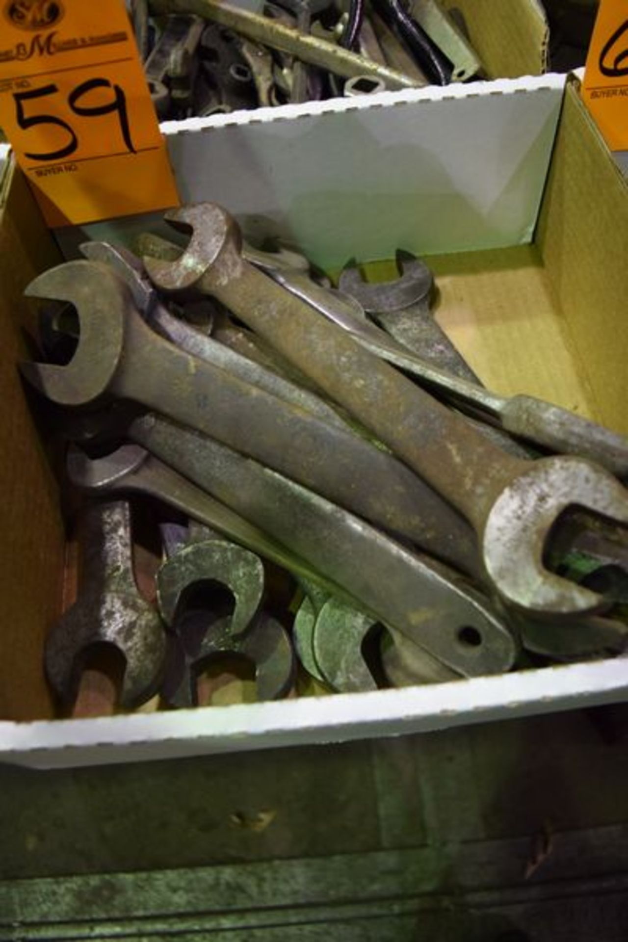 VARIOUS SIZE OPEN END WRENCHES