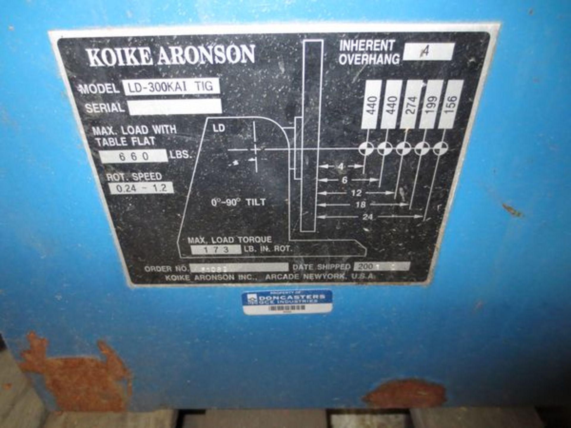 Koike Aronson positioning/indexing table - Image 2 of 2