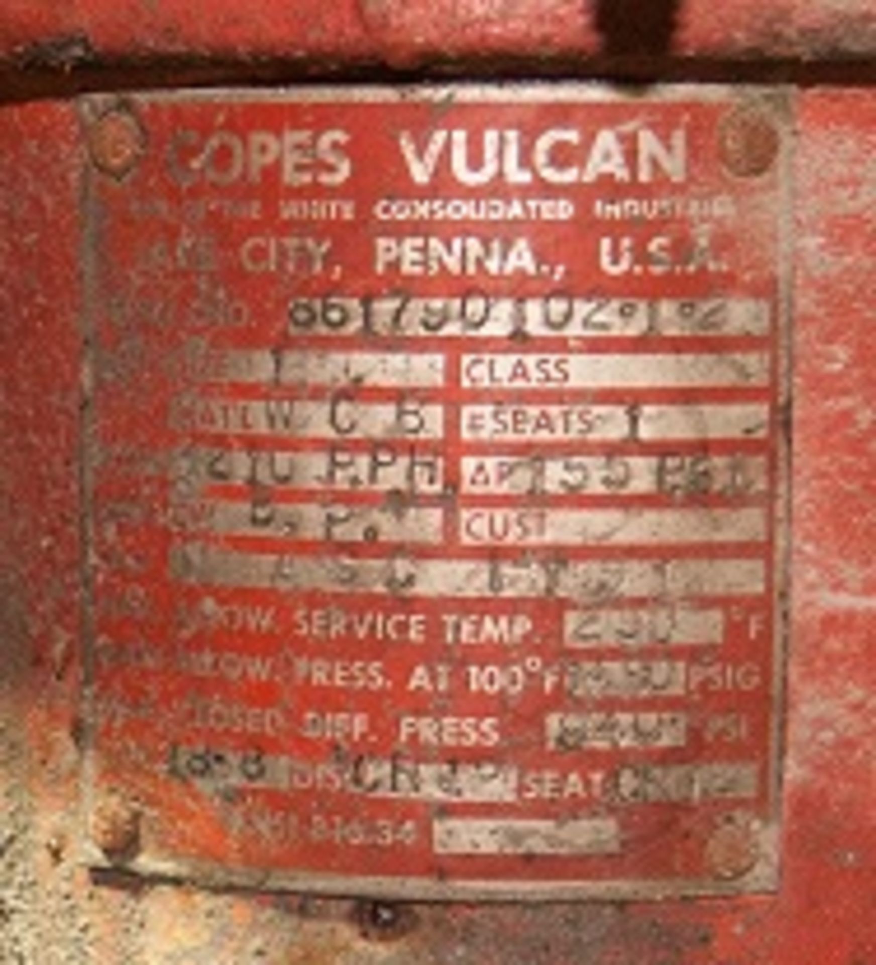 (2) Copes Vulcan Valves - Image 2 of 3