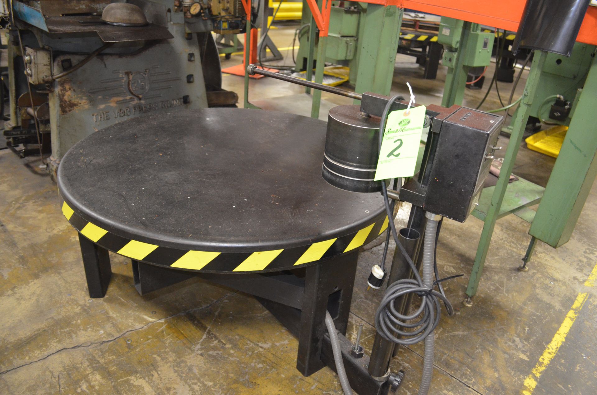 Un-Coiler with 42" turn table, 3,500 lb capacity, with Norwalk Innovation M/N CR3542, S/N 428499