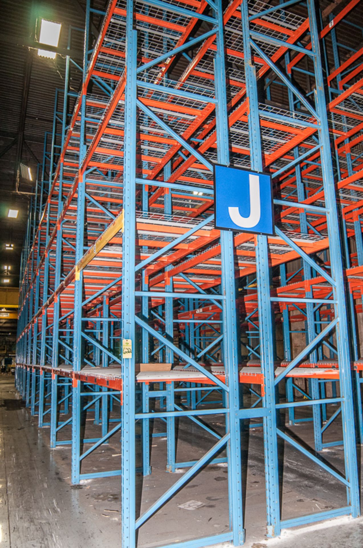 20)Sections of pallet racking, 22 uprights 30'x 44", 160 load beams 100" w/wire decking