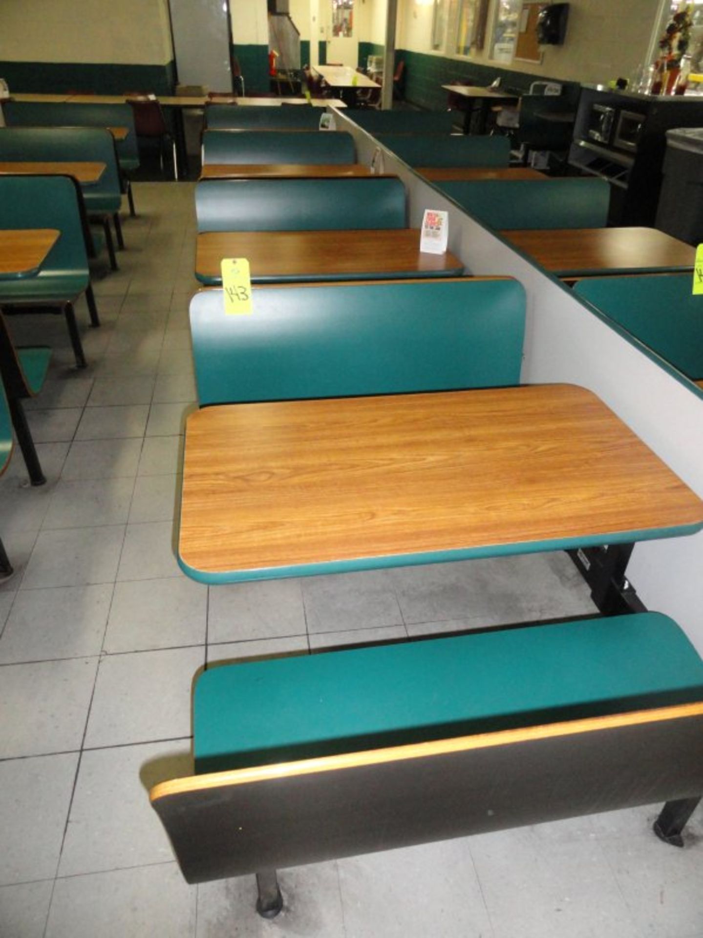 4)lunch booths w/ side boards