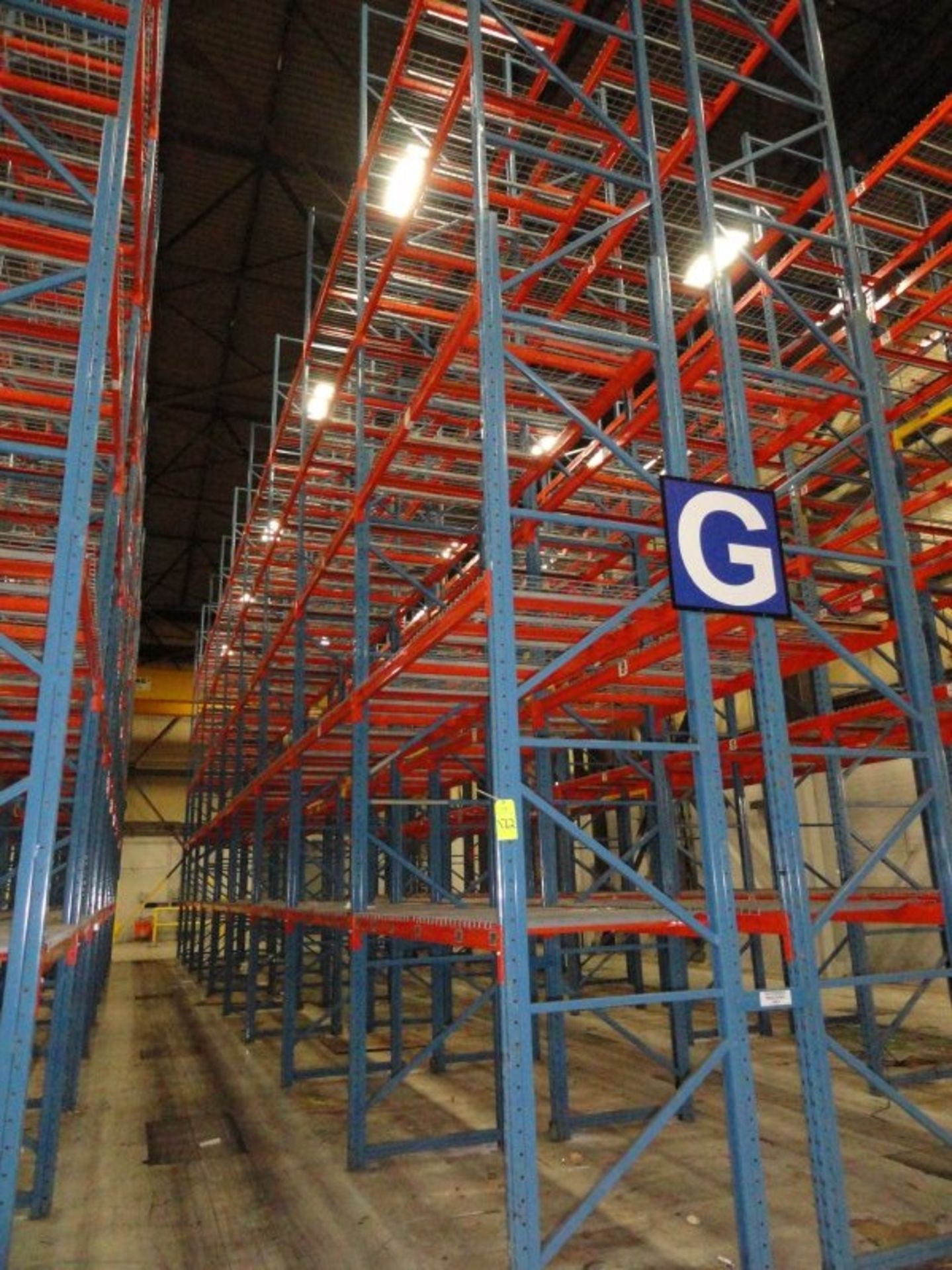 18 sections of pallet racking, 20- 30'x44" uprights, 180- 100" load beams w/wire decking