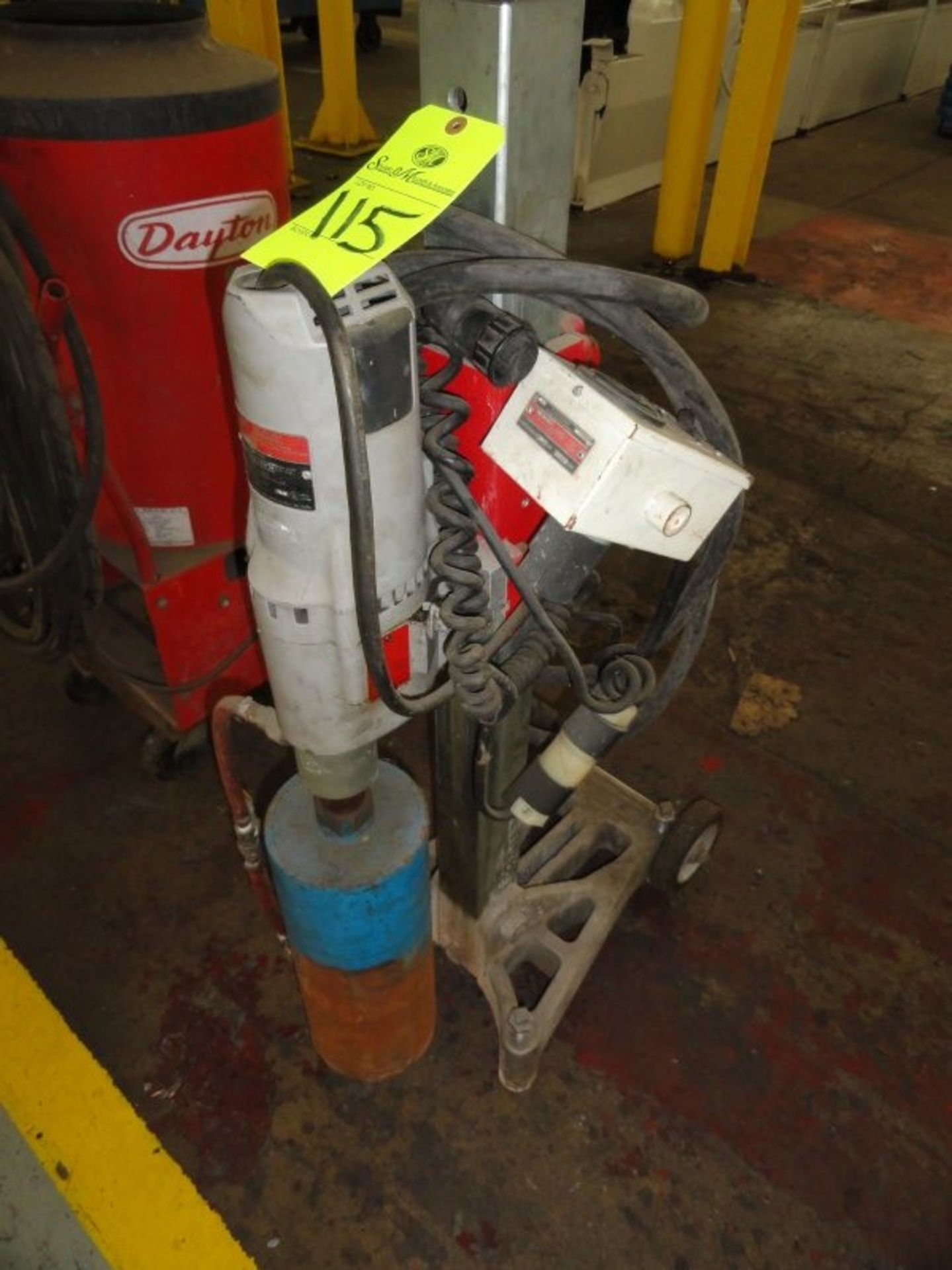 Milwaukee diamond drill, m/n 4094, 2"-10", 900/450 rpm, s/n 740-7347, 120 volt