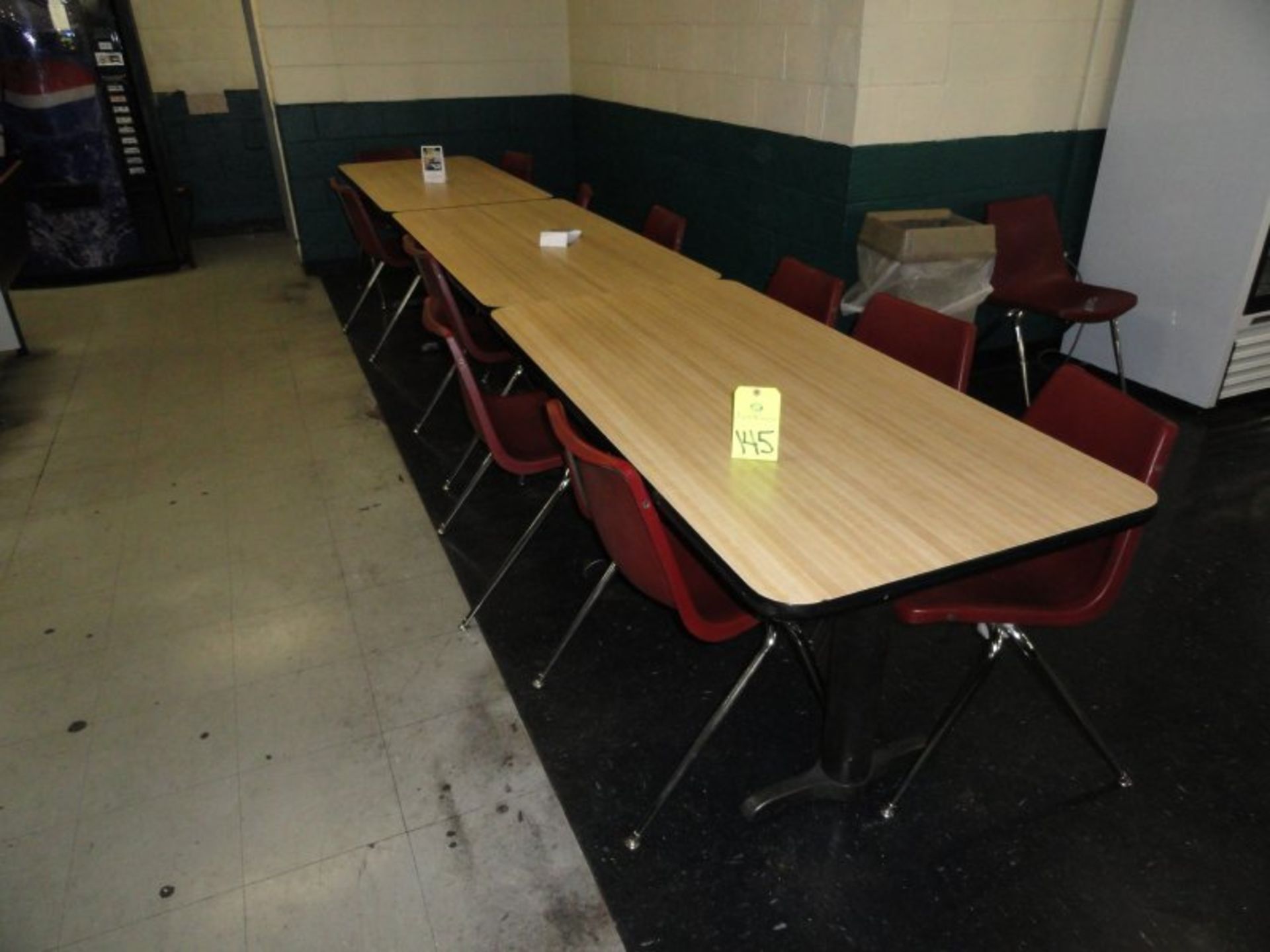 3) Five foot tables w/chairs