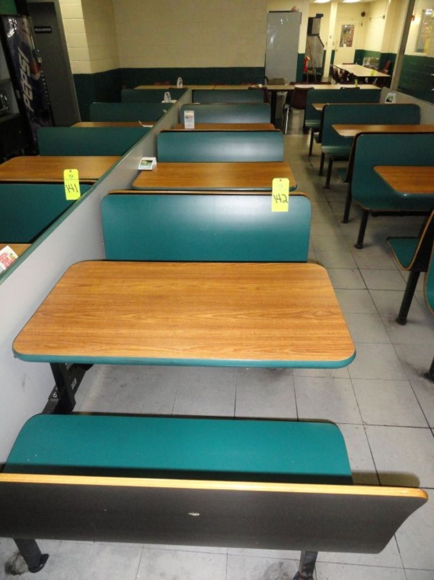 4)lunch booths w/ side boards